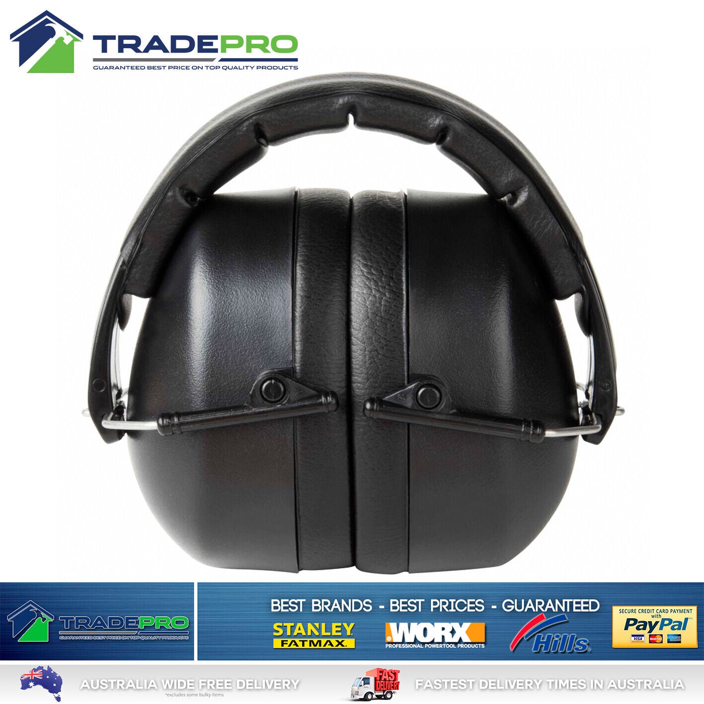 3M Folding PRO Padded Comfort Earmuffs Noise Reducing Ear Muff Set 25db NRR