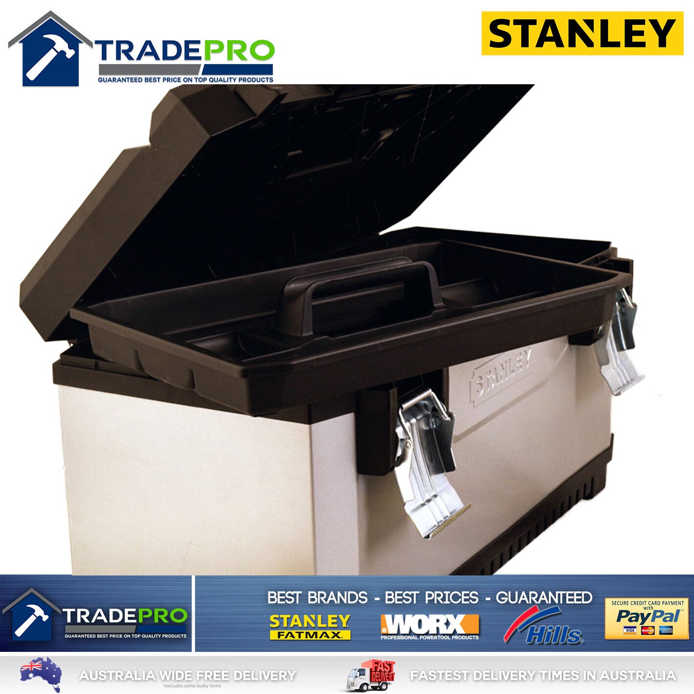 Stanley® FATMAX Tool Chest Box PRO Large 51cm Lockable Storage Toolbox 3377660
