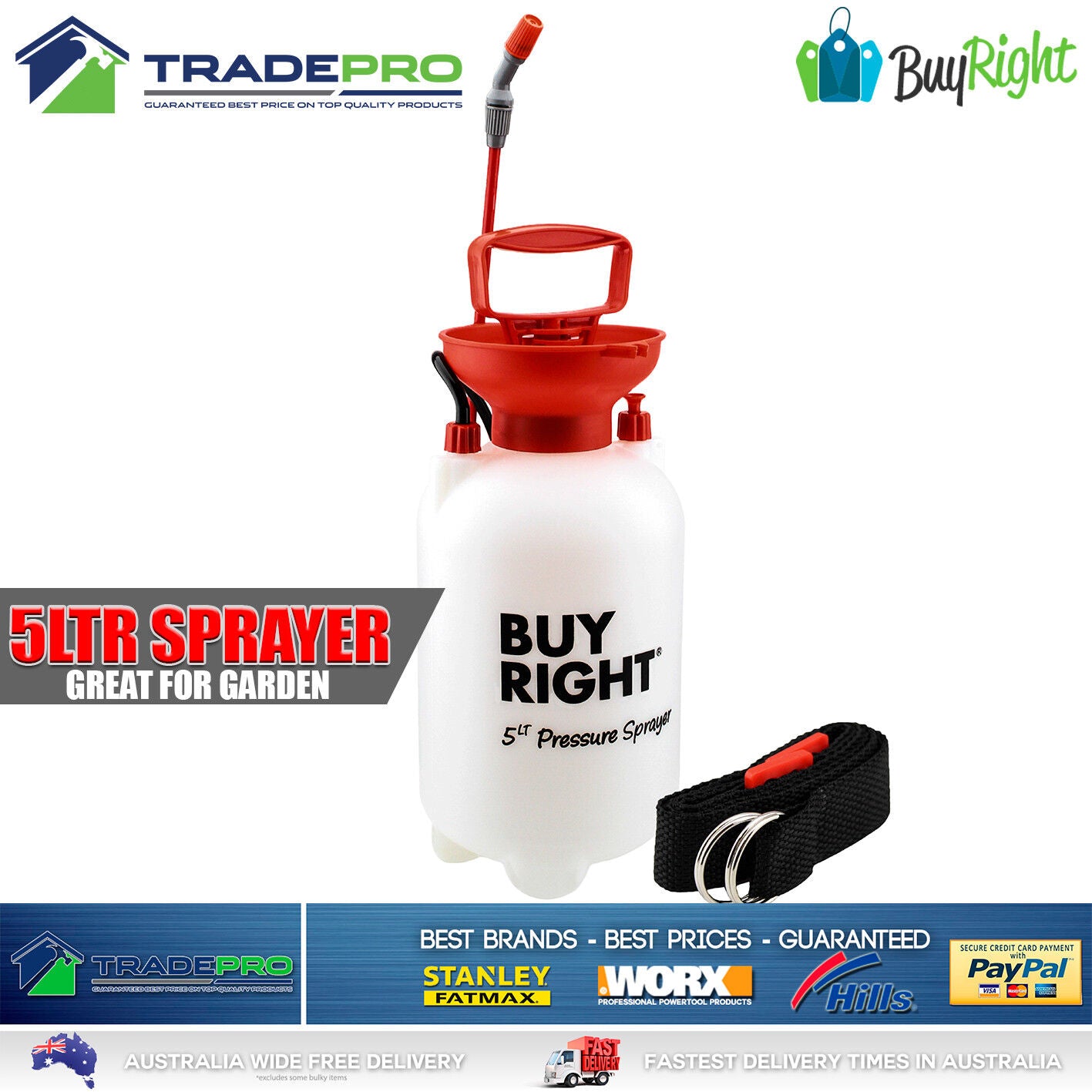 Sprayer Professional 5Ltr Nozzle 5L Chemical Garden Pets Bottle Hills Style