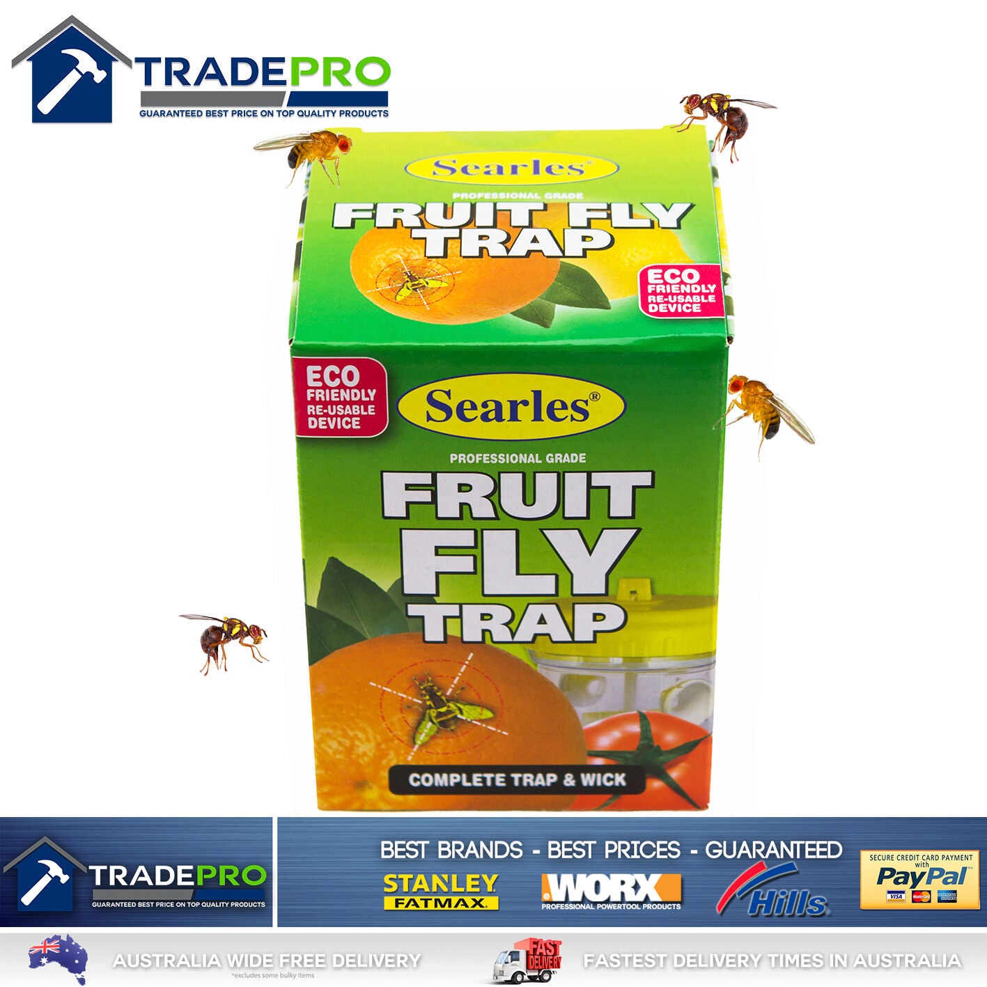 Fruit Fly Trap Searles® Ultimate with Wick Professional Fruit Fly Wasp Catcher