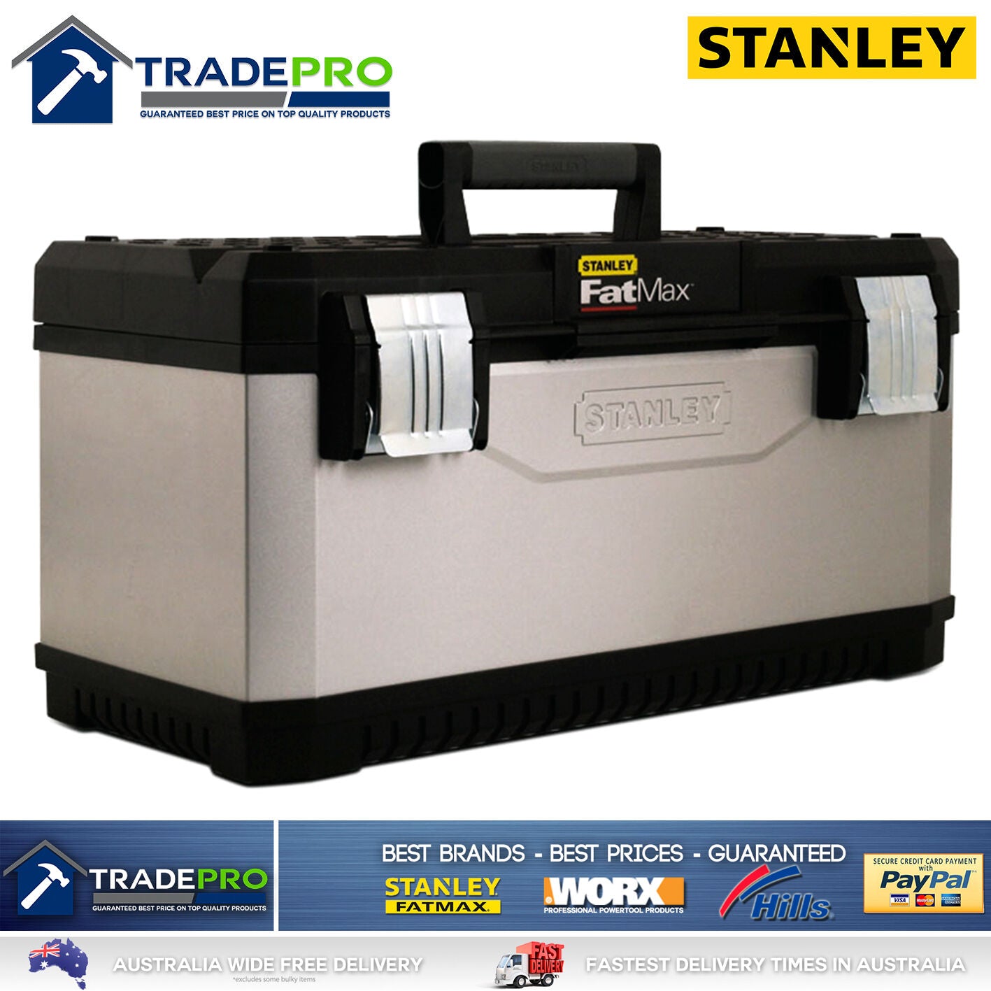 Stanley® FATMAX Tool Chest Box PRO Large 51cm Lockable Storage Toolbox 3377660