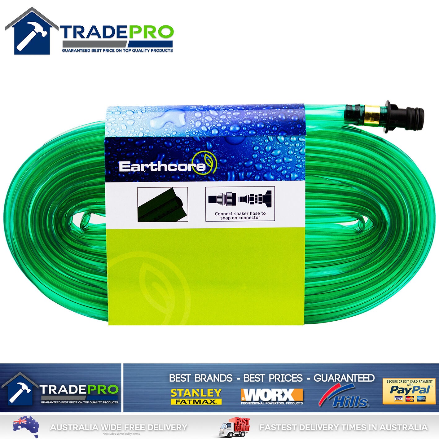 Soaker Hose 7.5m PRO Quality Earthcore® Garden Lawn Sprinkler Water Drip Tube