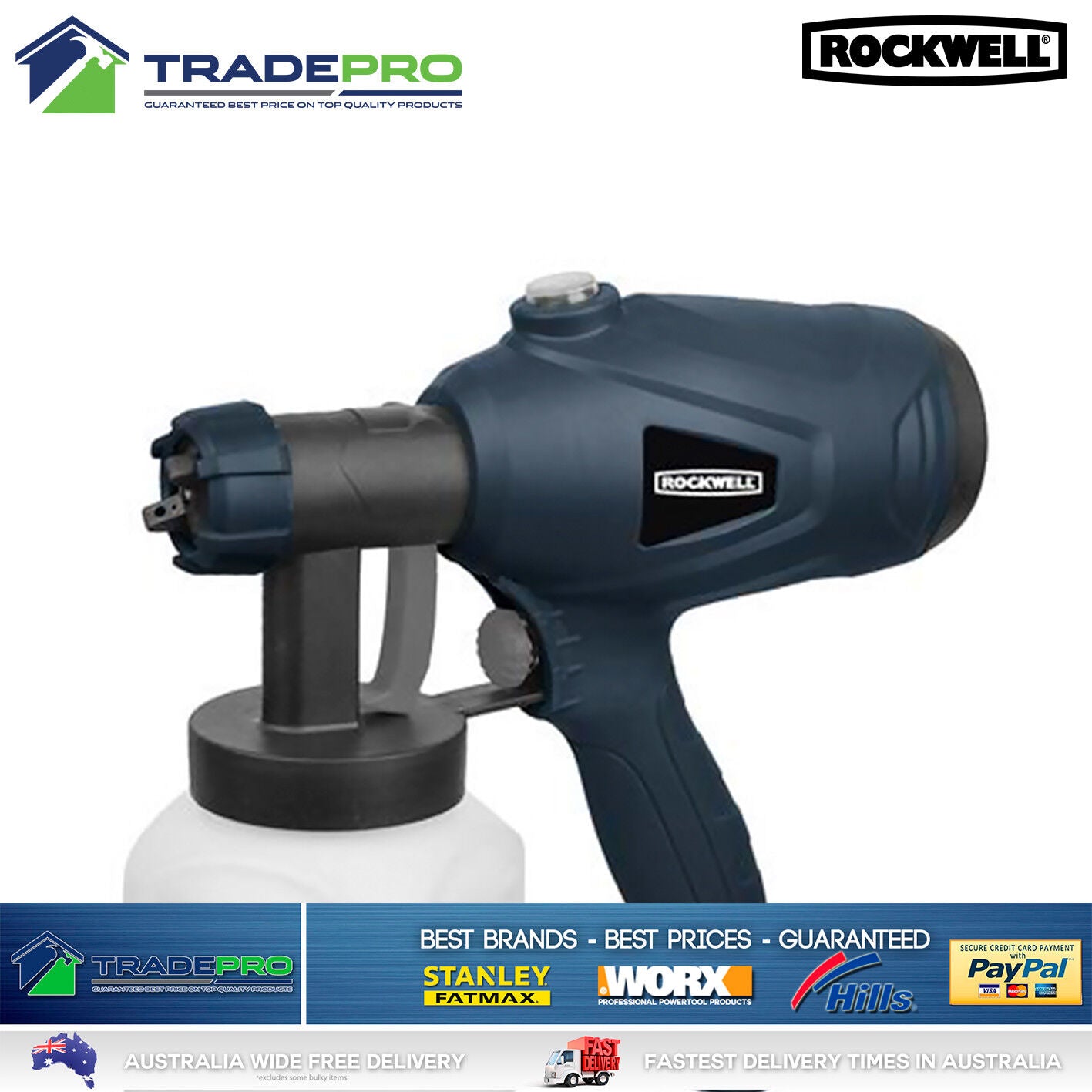 Paint Spray Gun Rockwell Electric Airless Sprayer 350W Out Performs W95 Wagner