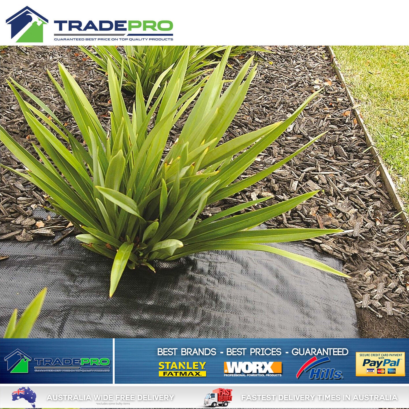 Weedmat Gale® Weed Control Mat PRO Garden Landscape Woven 900mm 10Mtr 10m Roll