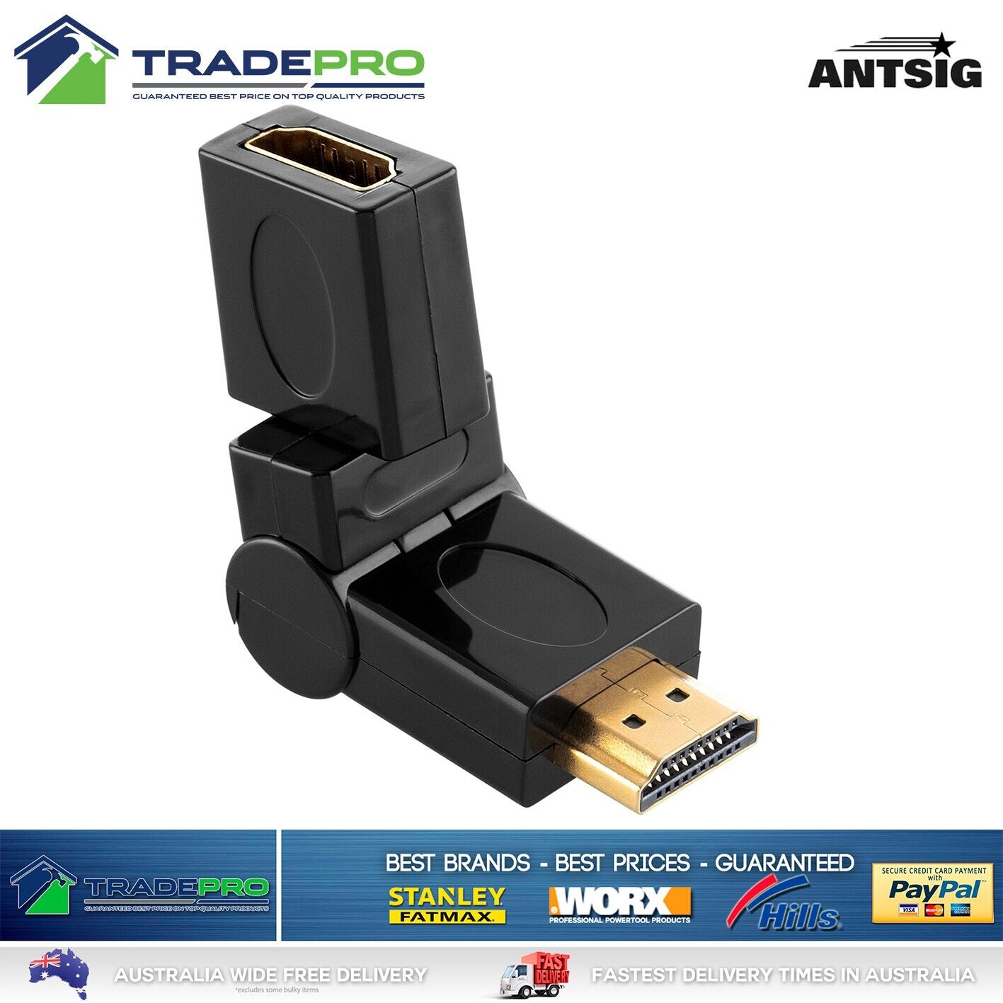 HDMI TV Adaptor Antsig Rotate Or Swivel Input Male to Female Socket Plug PRO