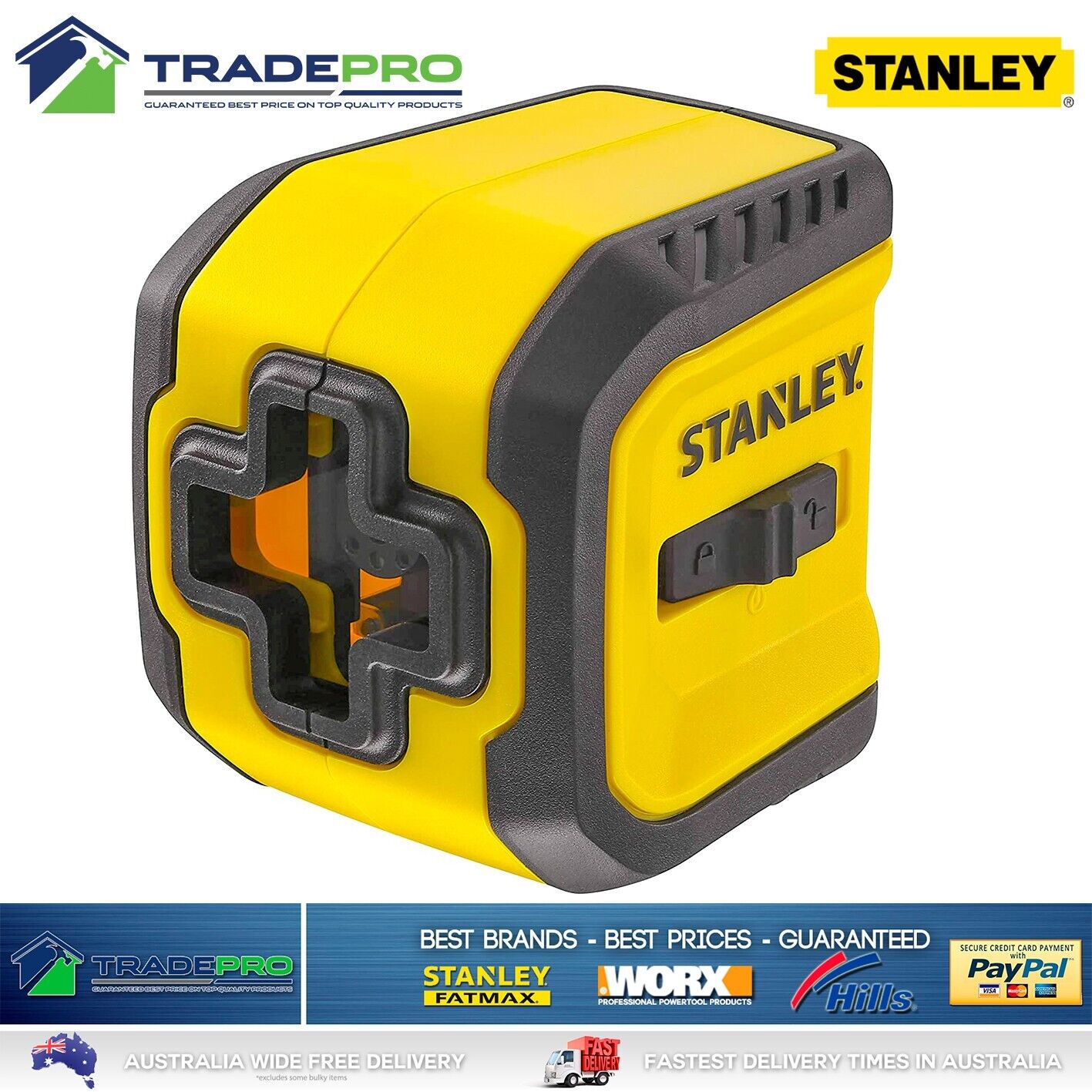 Stanley Cross Line Laser Red Leveling Distance Accurate Transversal Pendulum PRO