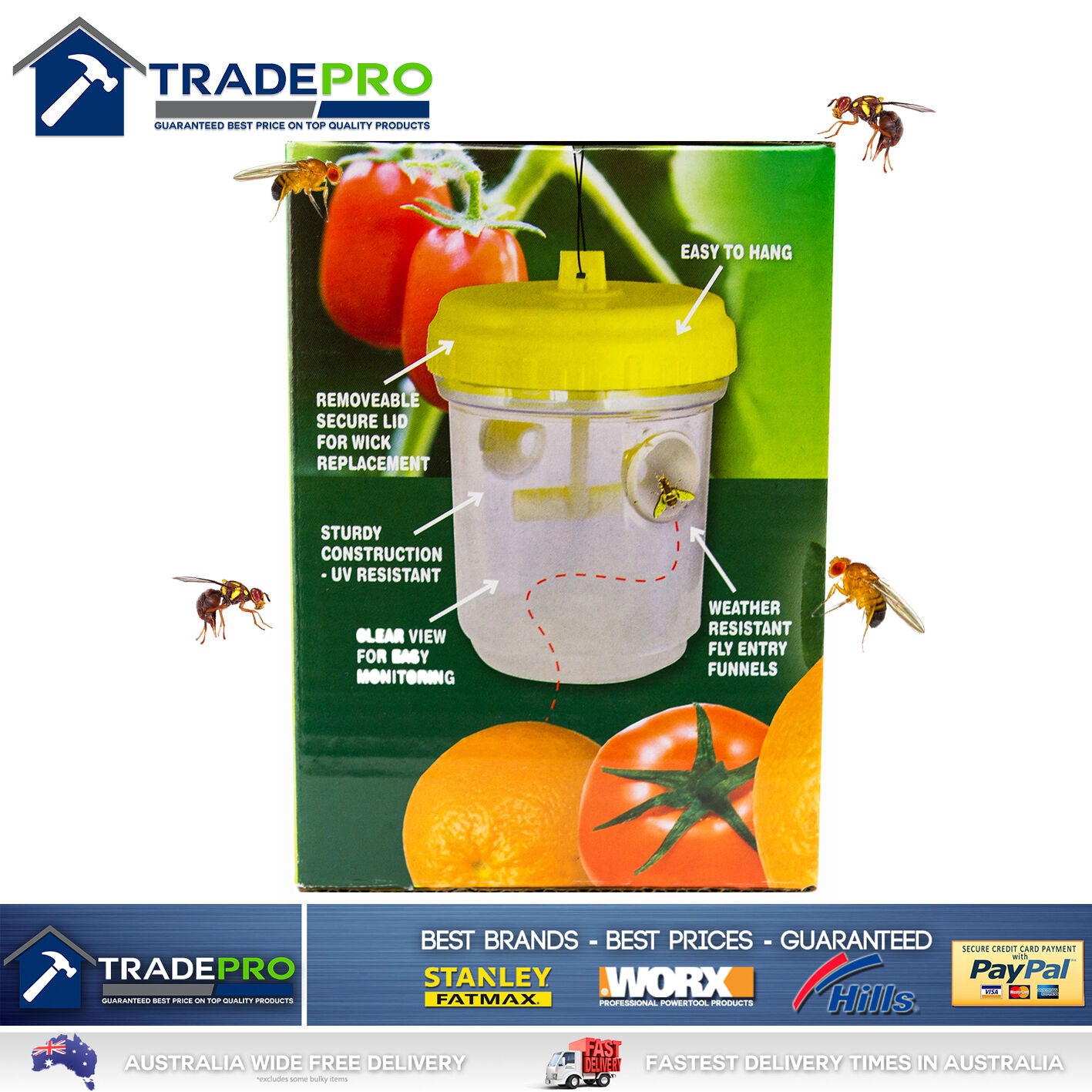 Fruit Fly Trap Searles® Ultimate with Wick Professional Fruit Fly Wasp Catcher