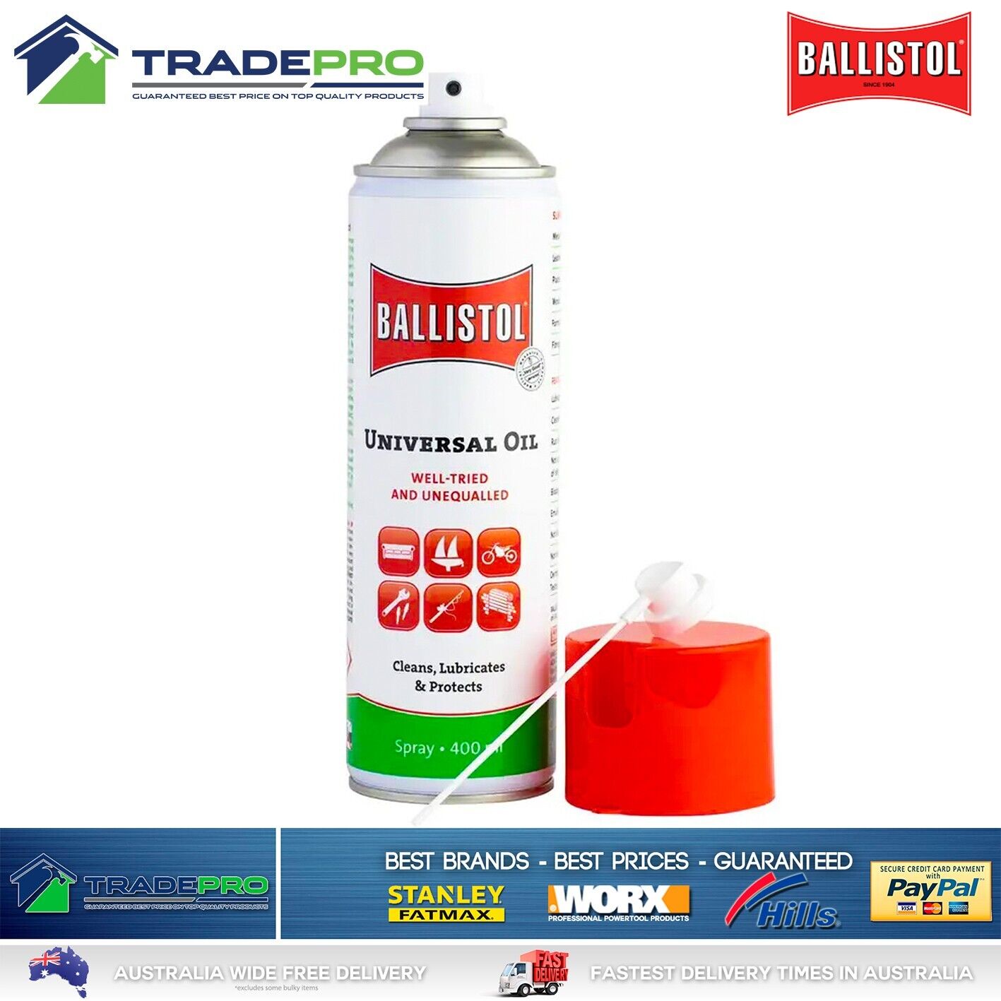 Ballistol Lubricant 400ml 310g Cleaning Oil Aerosol Gun Firearm Spray Protect