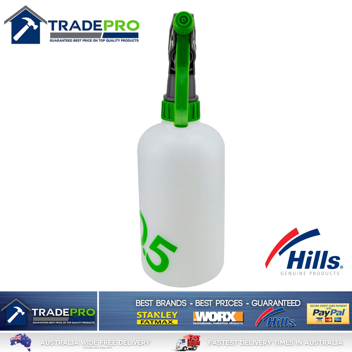 Spray Bottle 500ml Hills® Trigger Gun Misting Sprayer Flowers Restaurant Cleaner