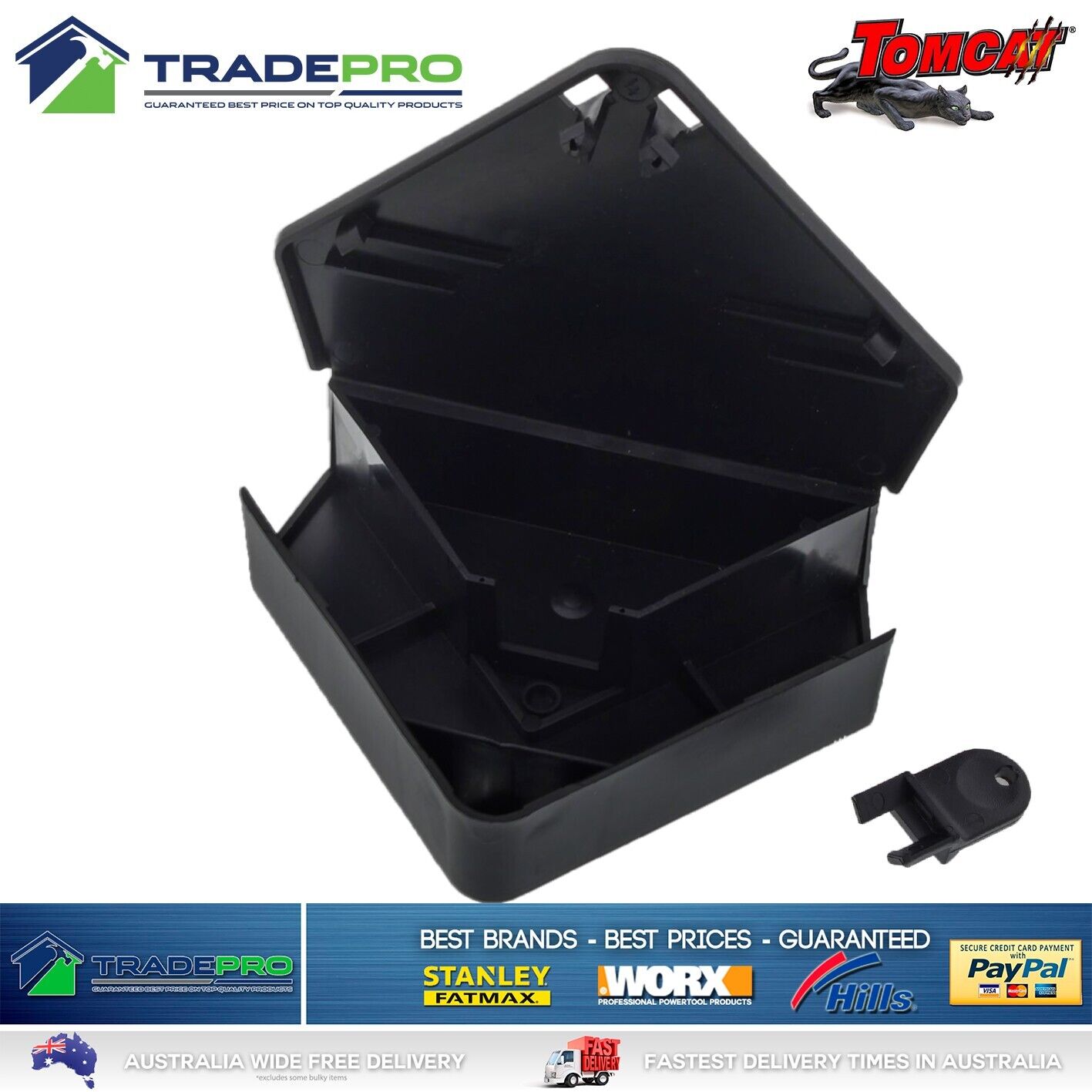 Tomcat Mouse Bait Station Poison Killer Trap Plastic Safe Children Lockable PRO