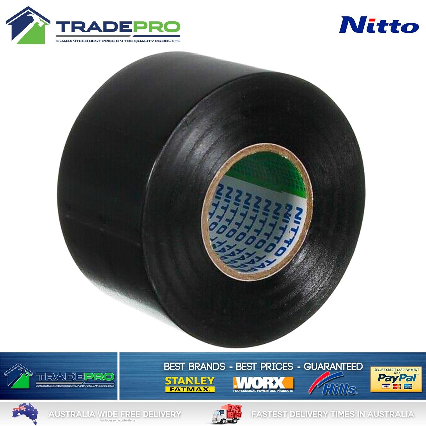 Nitto PRO Black Duct Tape 48mm x 30m NIT204EBK Race Sealing Joining Roll