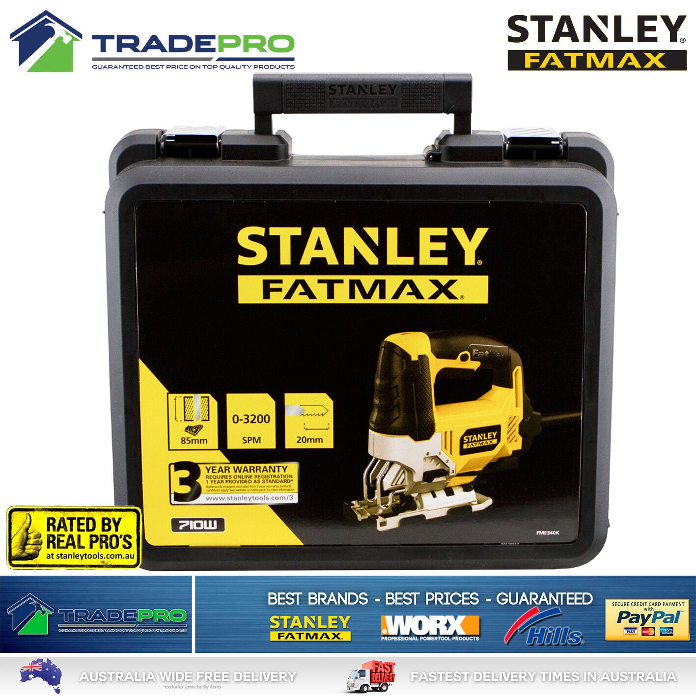 Stanley® Fatmax Electric 710W Jigsaw Genuine FME340K-XE Multi Blade with Case