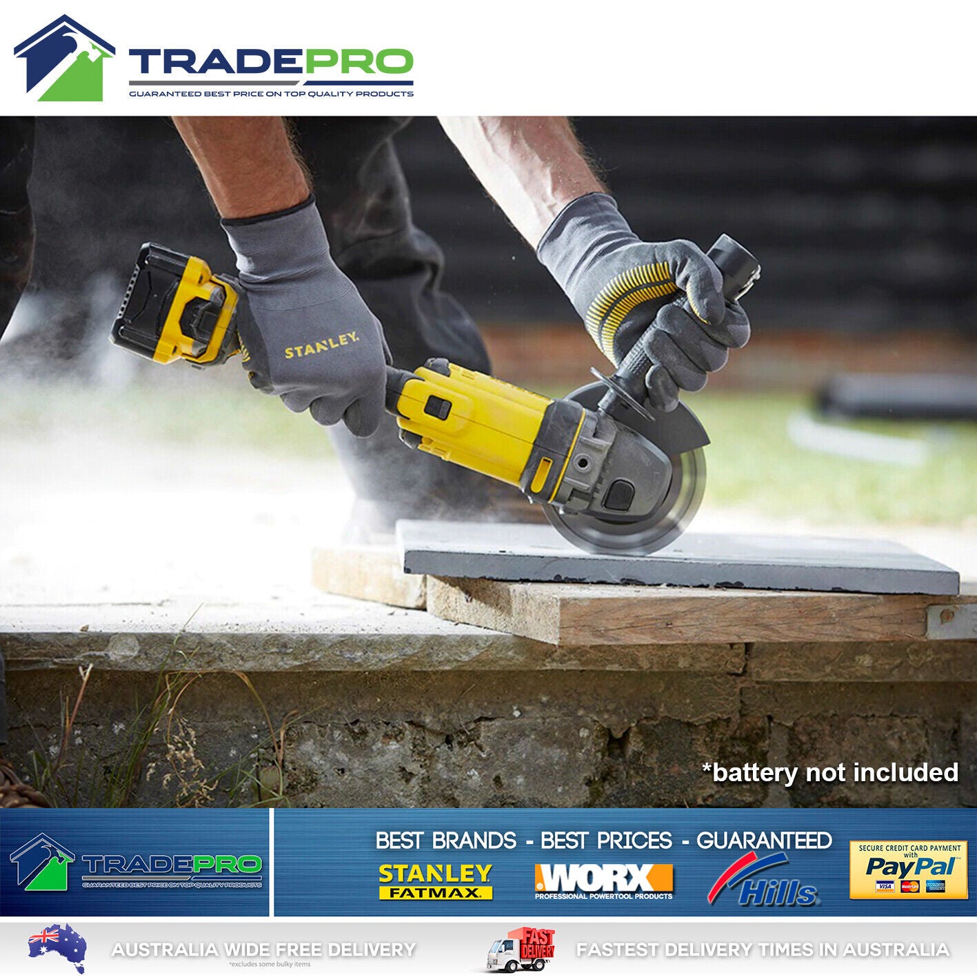 Stanley® Fatmax 18V Cordless 125mm Angle Grinder Genuine SFMCG400B Tool Only