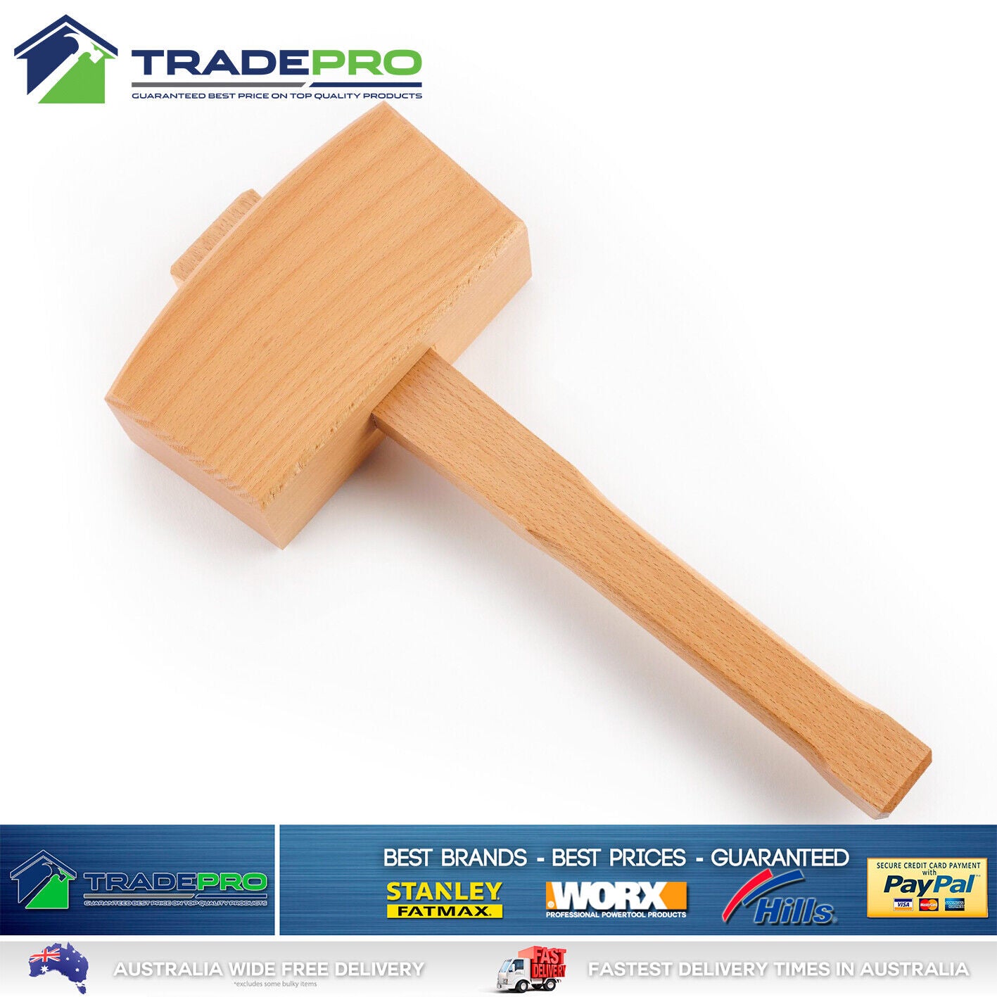Quality Medalist Wooden Carpenters Mallet Woodwork Carpentry Solid Wood Hammer