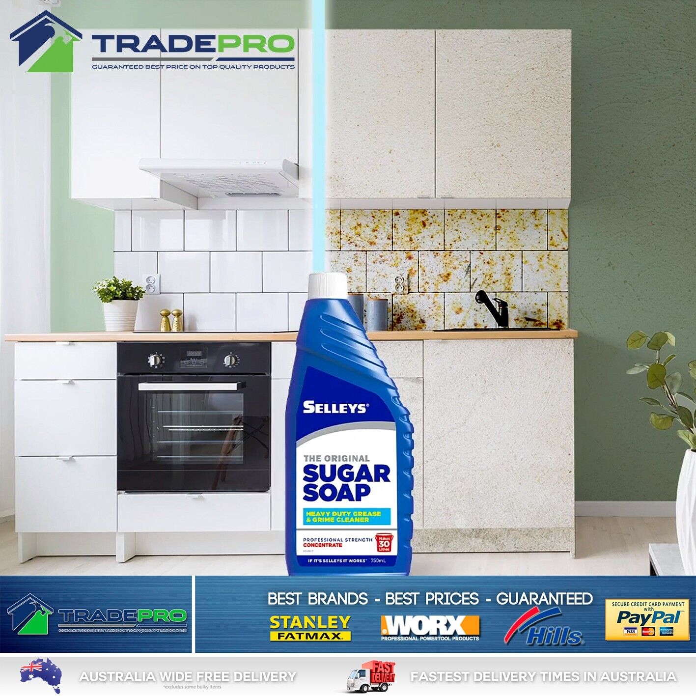Sugar Soap Selleys 750ml PRO strength Concentrate Paint Grime Prep Cleaner