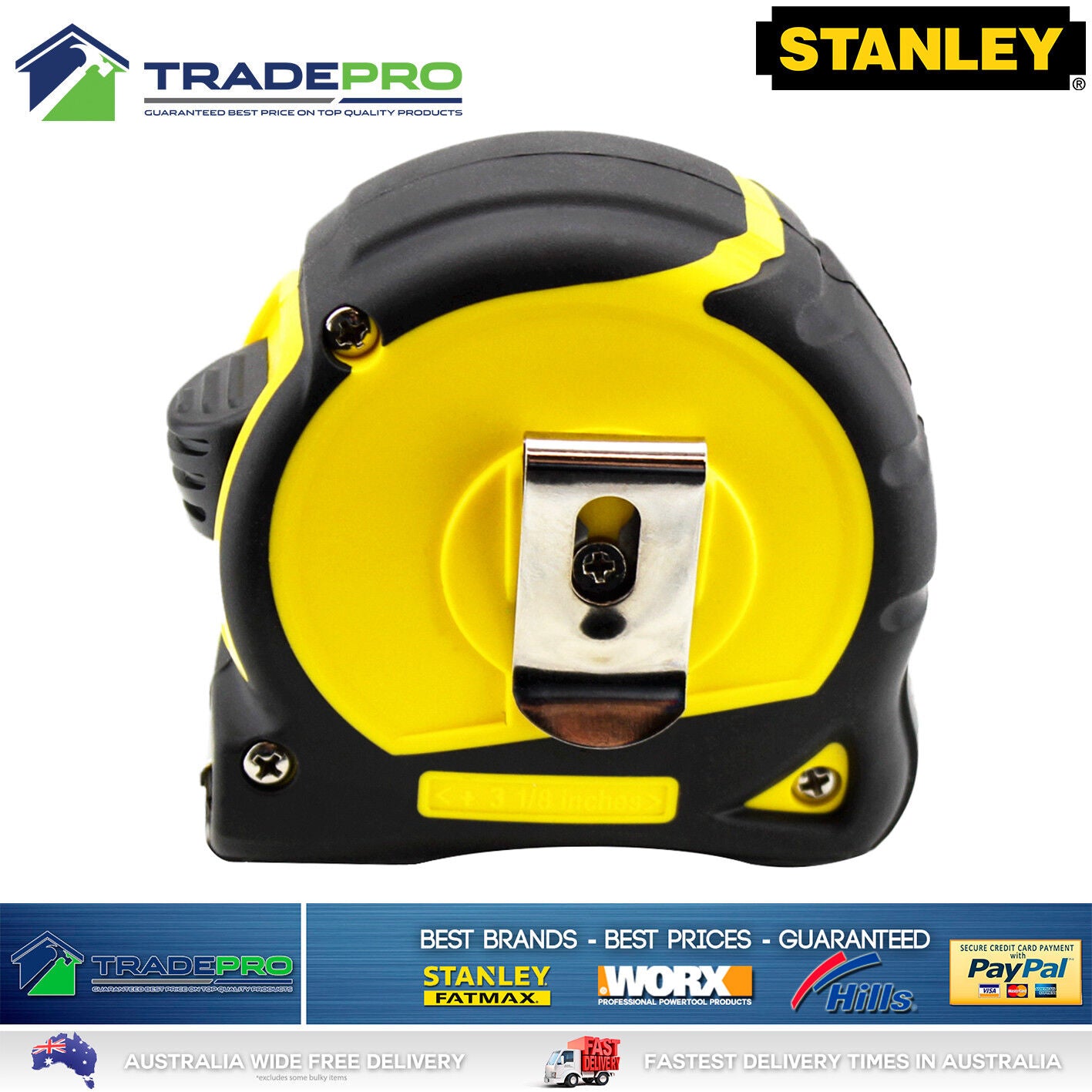Stanley® Tape Measure PRO 8m Metric Trade Full Size Fatmax Tylon Quality 8Mtr