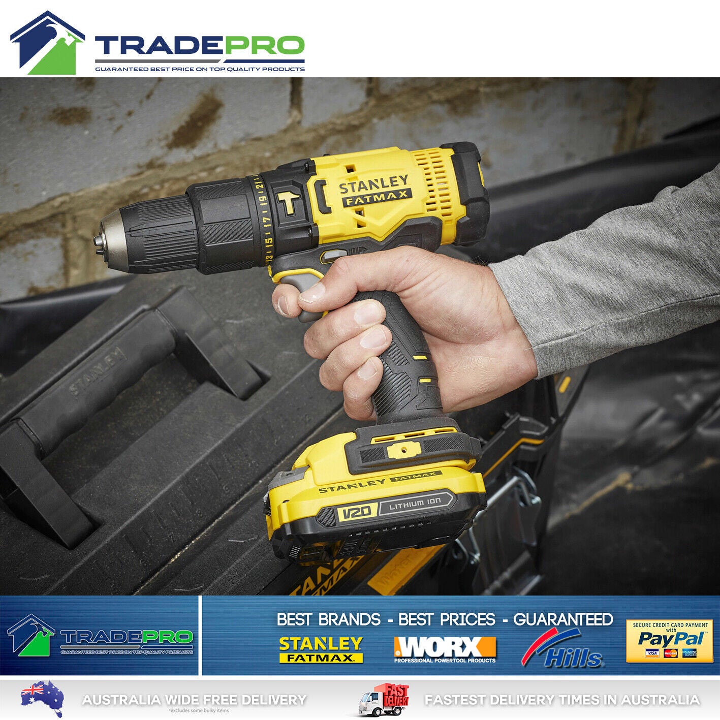 Stanley® Fatmax 18V Combo Kit Cordless Drill & Impact Driver & Batteries&Charger