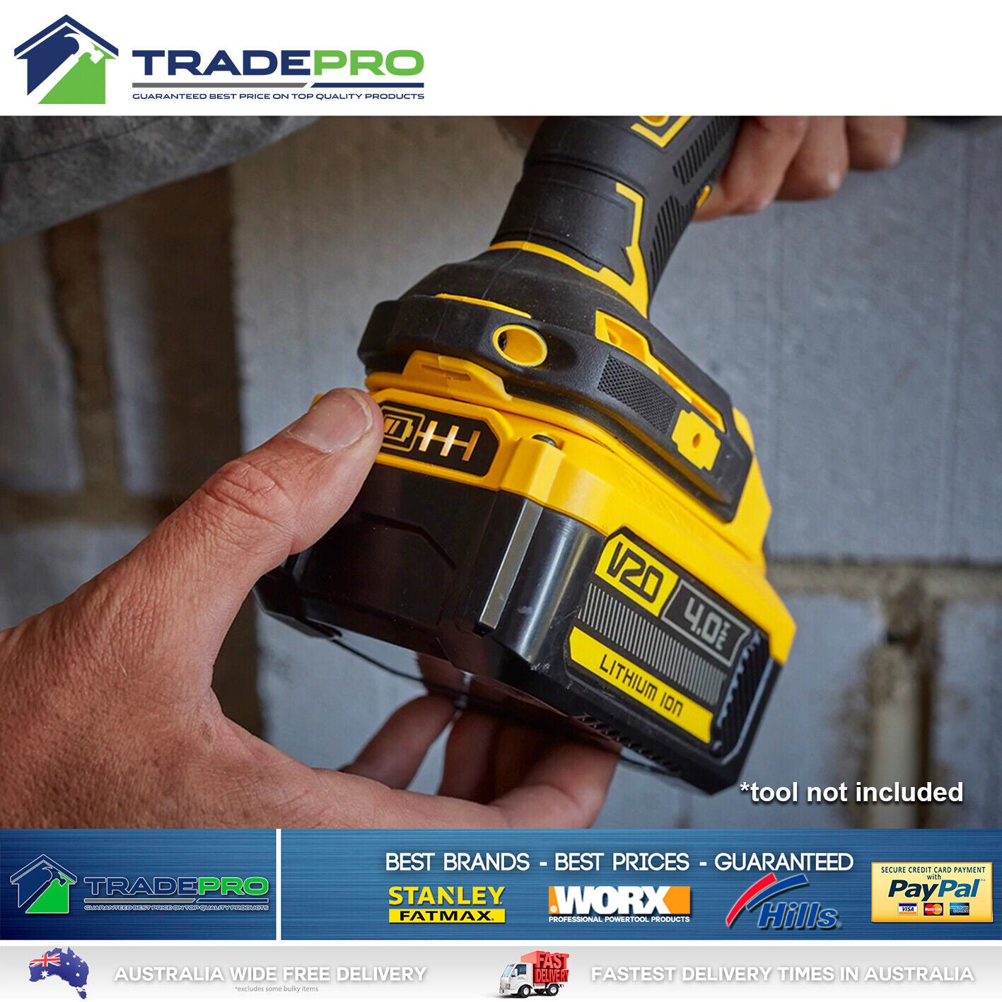 Stanley® Fatmax 18V 4.0Ah V20 Li-Ion Battery Genuine SFMCB204 Rechargeable