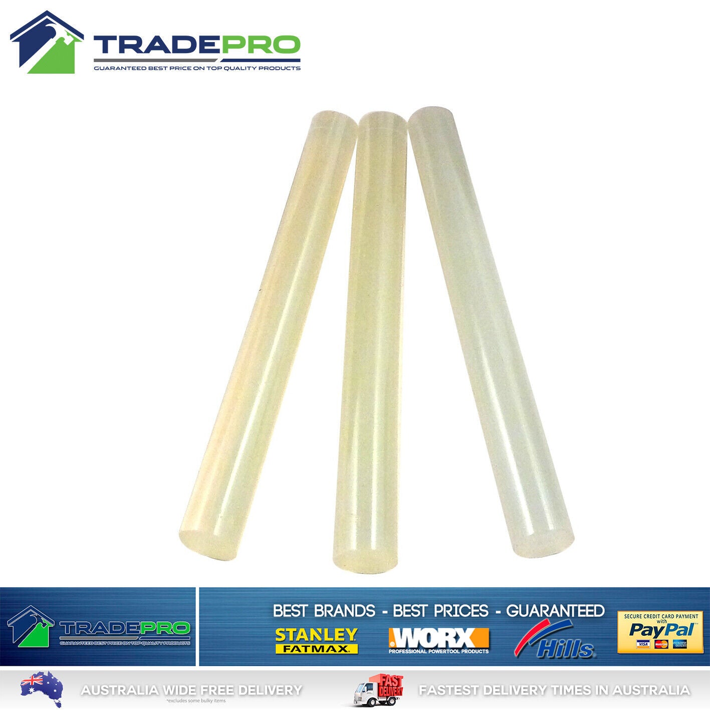 Quality Medalist Electric Hot Glue Gun Kit 40w 240V with Glue Stick Set 3pc