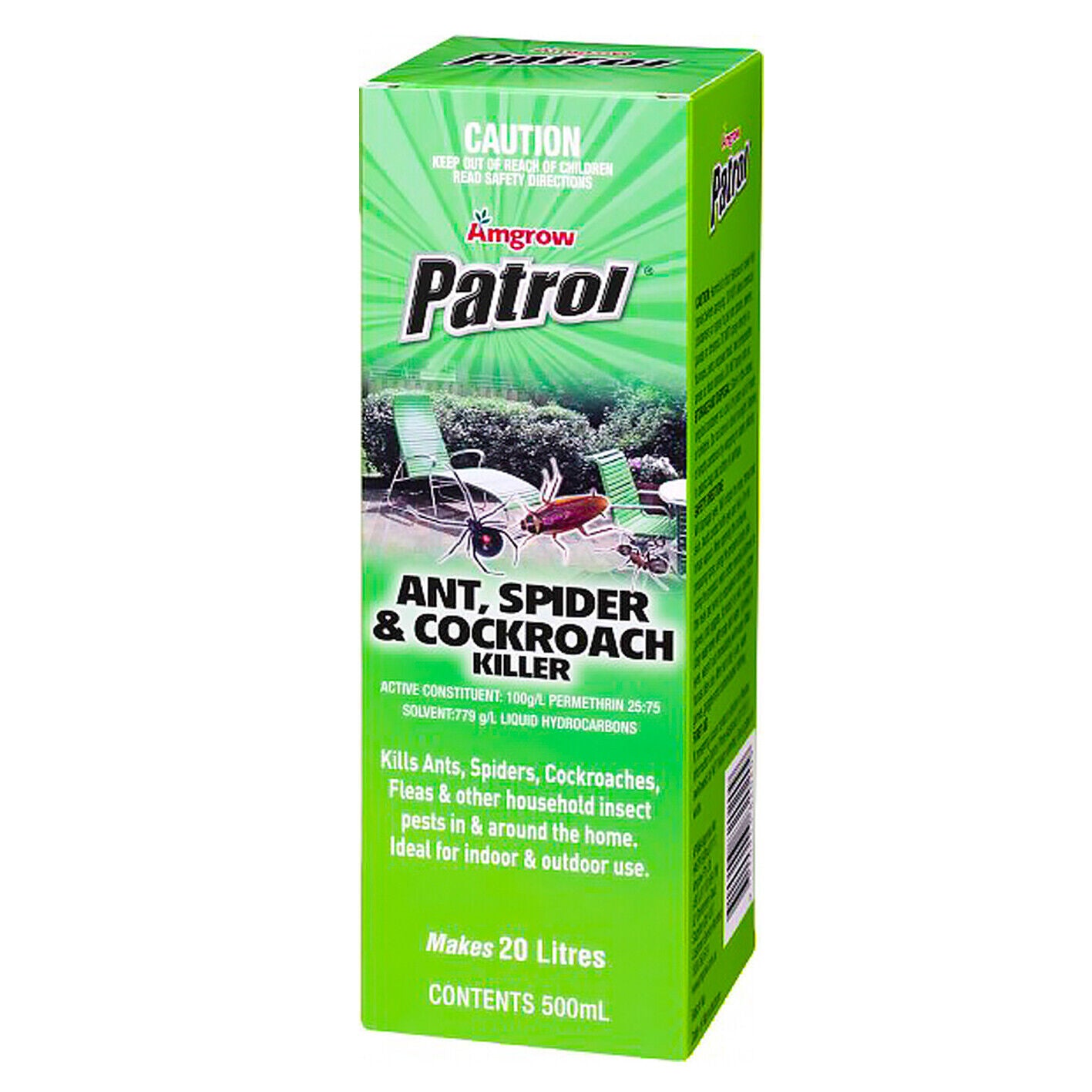 Patrol Ant Spider Cockroach Concentrate 500ml 2 Month Insect Killer Low odour