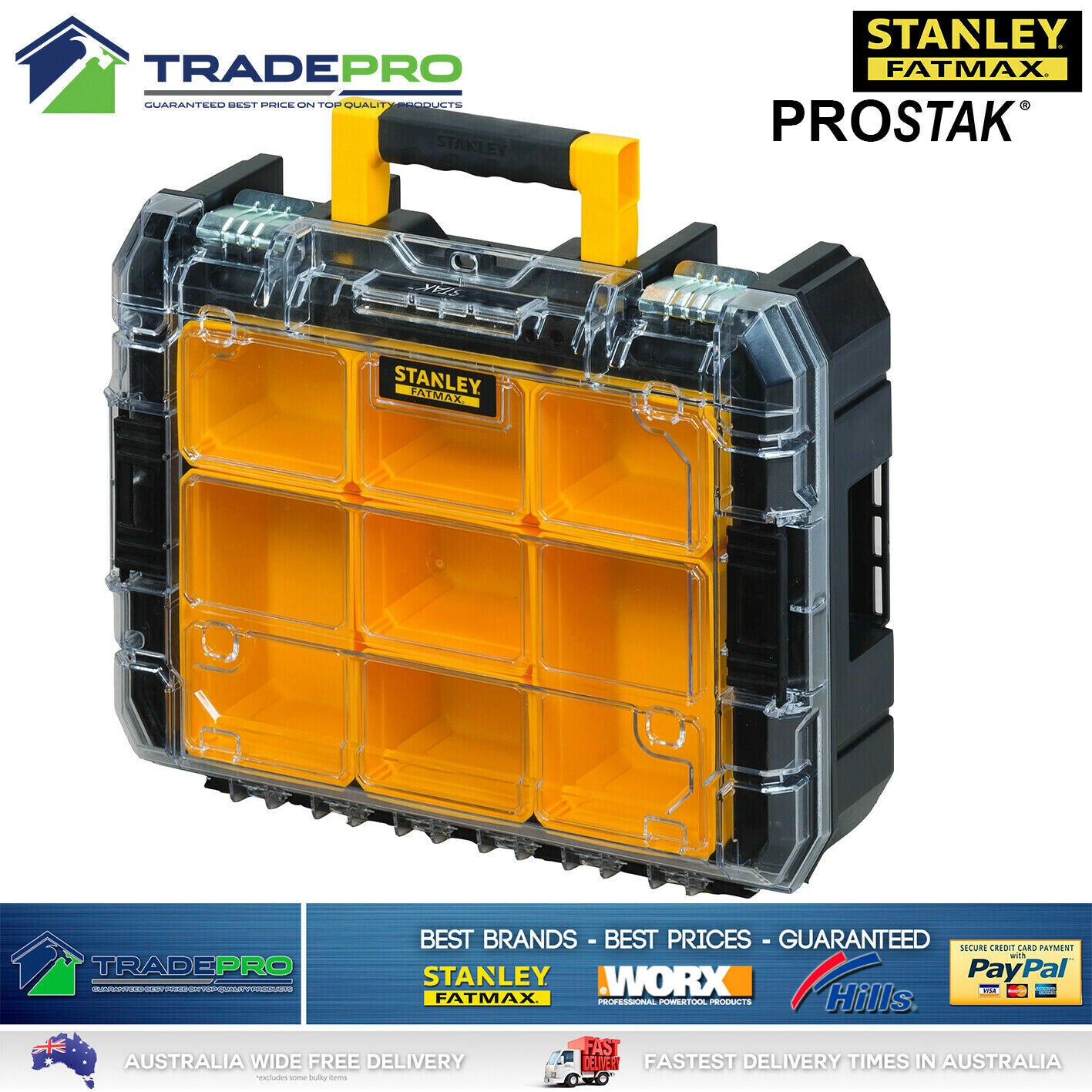 Stanley FatMax Pro-STAK 3in1 Stackable Storage Tool Box Modular Toolbox Case T