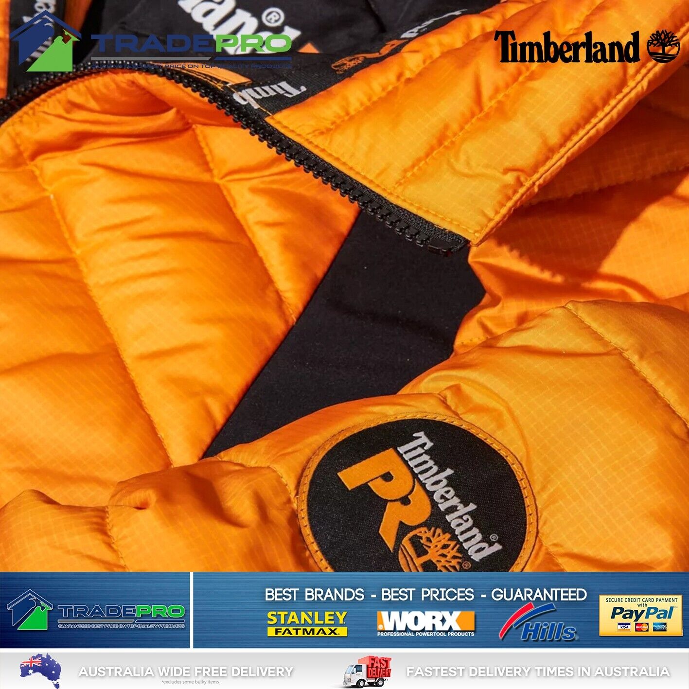 Timberland® Frostwall Jacket Tradies XL PRO Workwear Active Work Orange Jumper