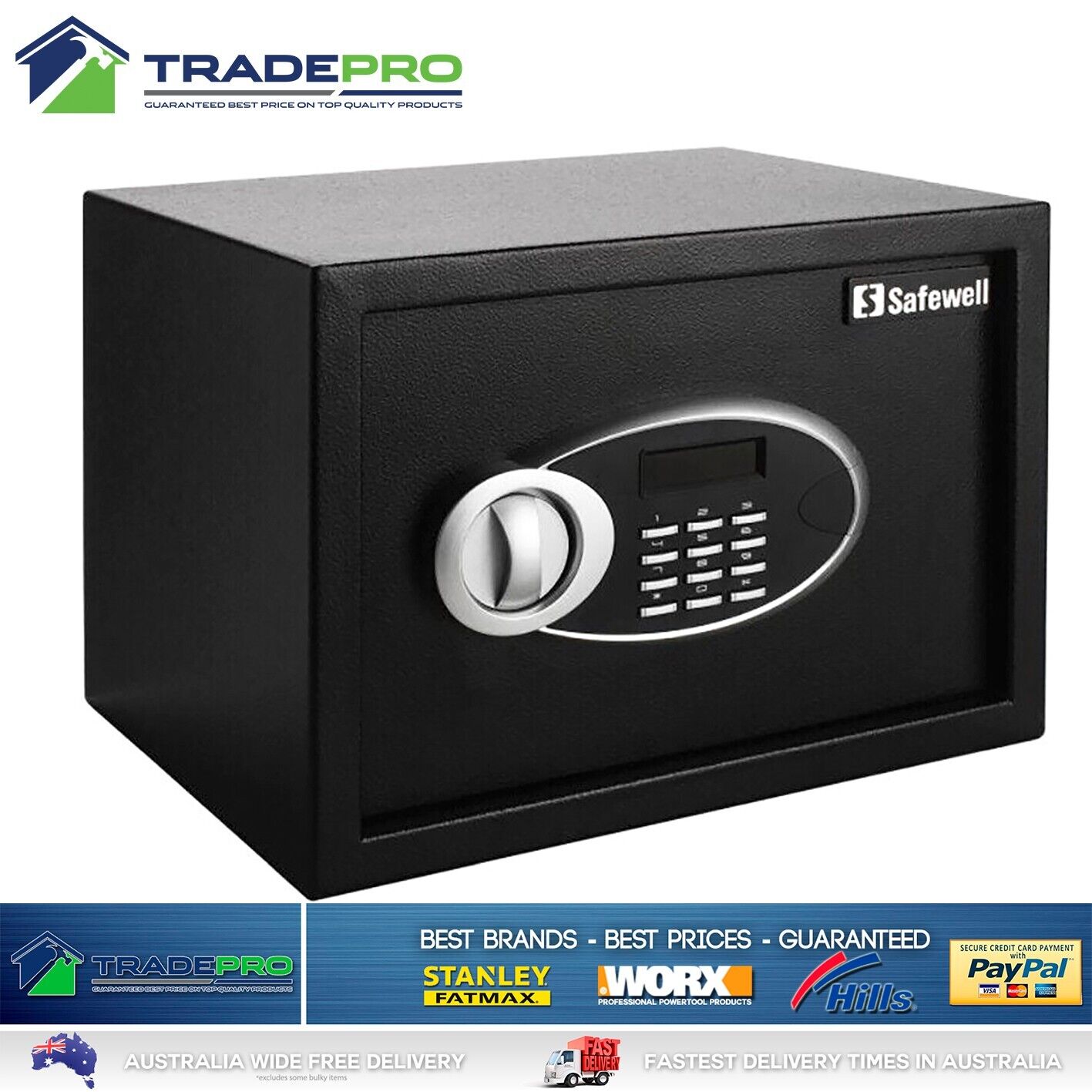 Genuine Sandleford® Safewell Anti Theft Digital Safe Lockable Lock Security PRO