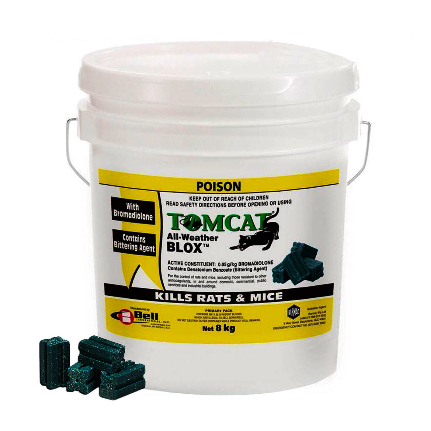 Tomcat Ultra All Weather Blox 8kg Rat Bait Mouse Trap Poison Rodent Killer
