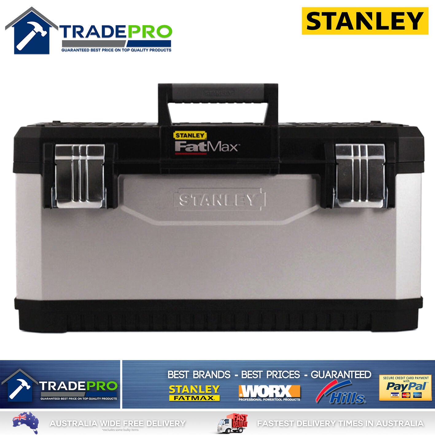 Stanley® FATMAX Tool Chest Box PRO Large 51cm Lockable Storage Toolbox 3377660