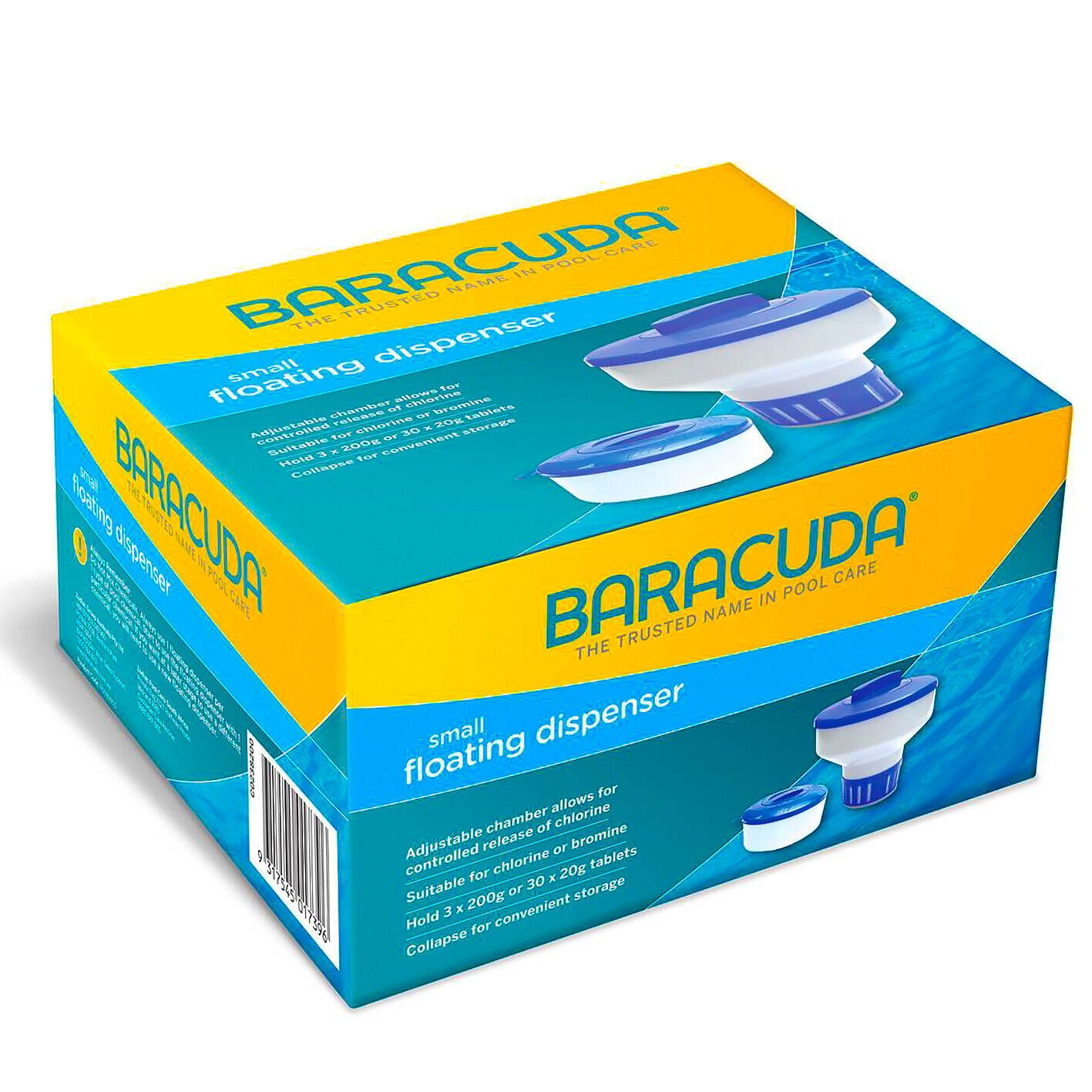 Baracuda Pool Small Floating Tablet Dispenser Chlorine Bromine Pool Hot Tub Spa