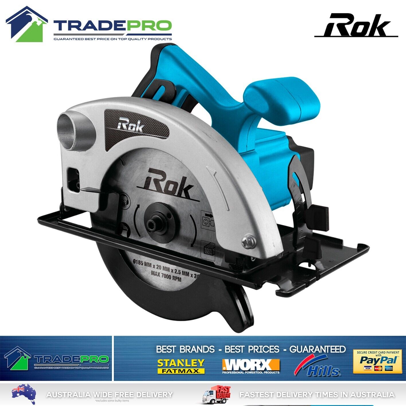 Rok Combo Kit Angle Grinder Circular Saw Electric Drill Sander Set 240V Tool