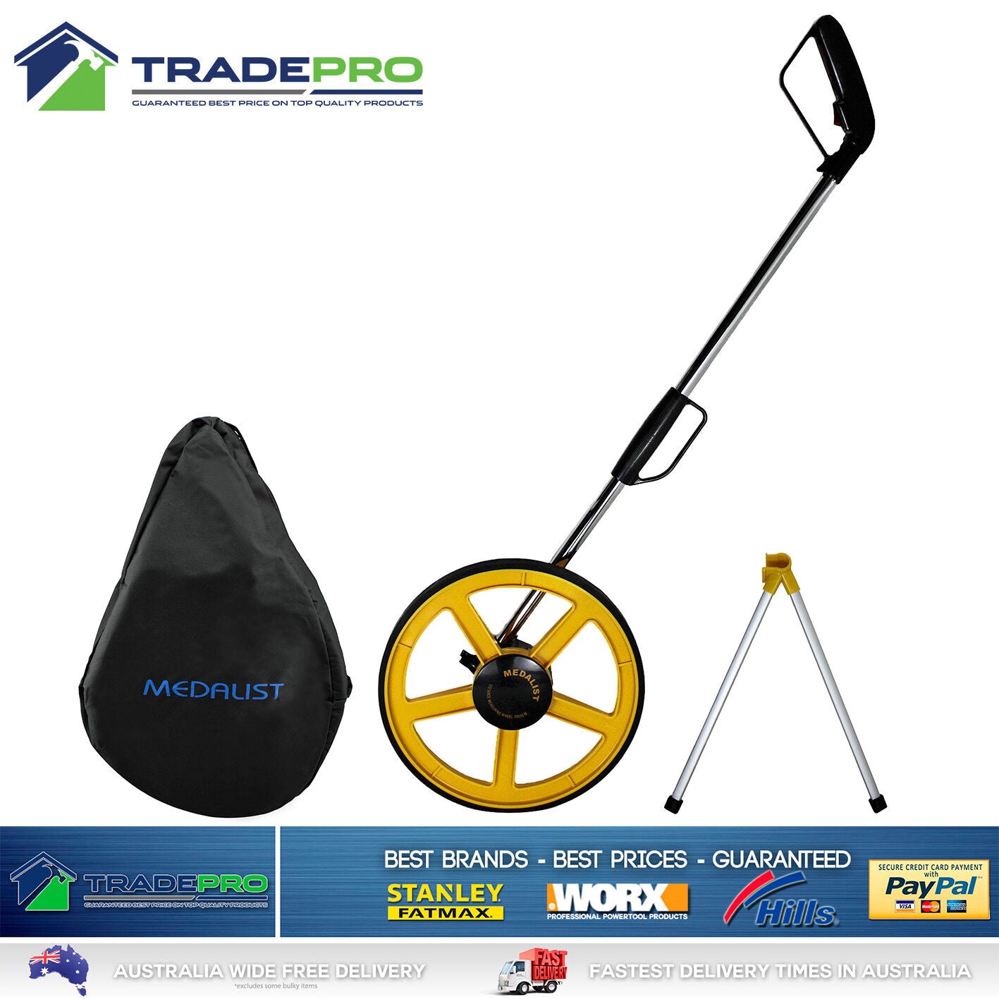 Measuring Wheel 10KM PRO Medalist 318mm Distance Night Light Carry Bag Folding
