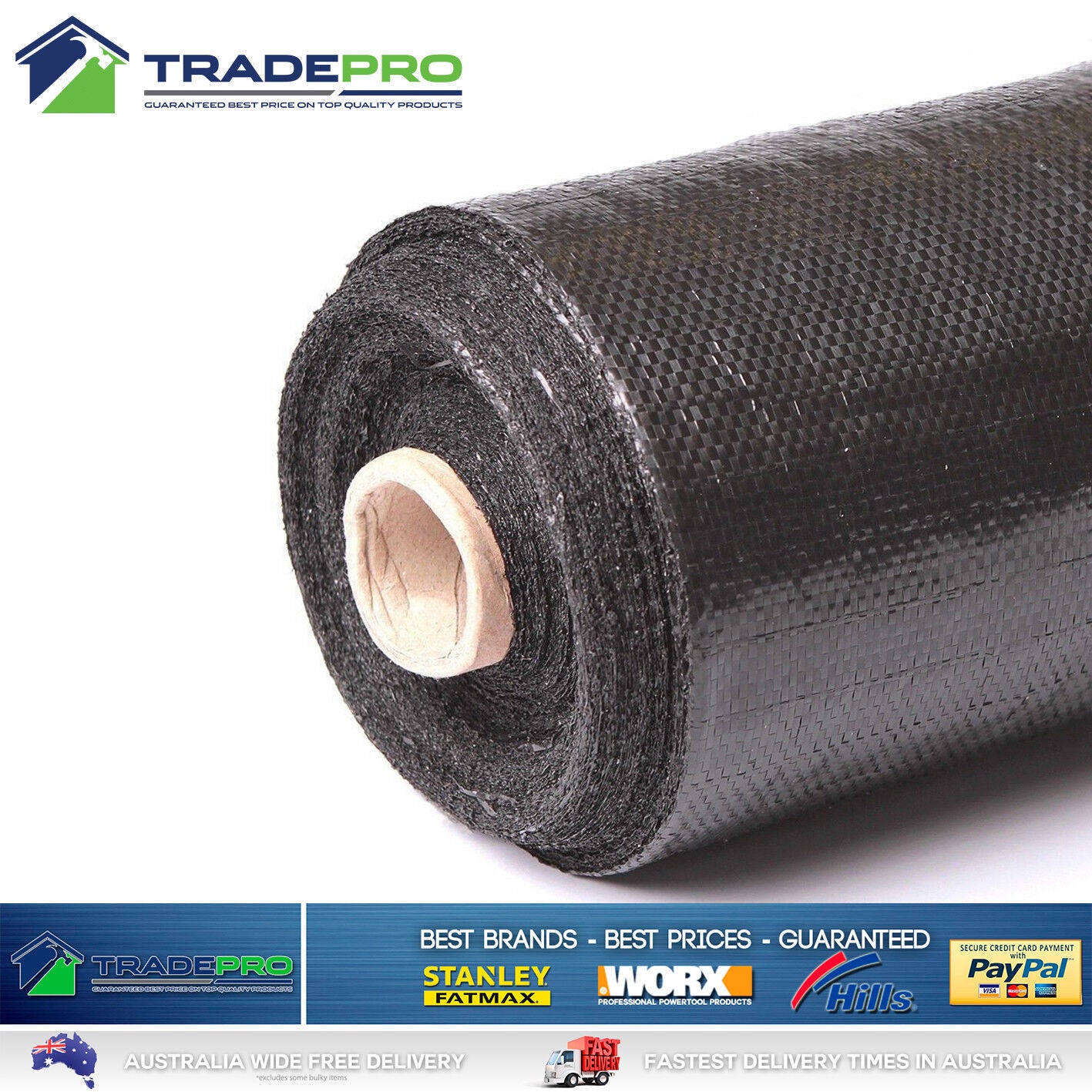 Weedmat Gale® Weed Control Mat PRO Garden Landscape Woven 900mm 10Mtr 10m Roll