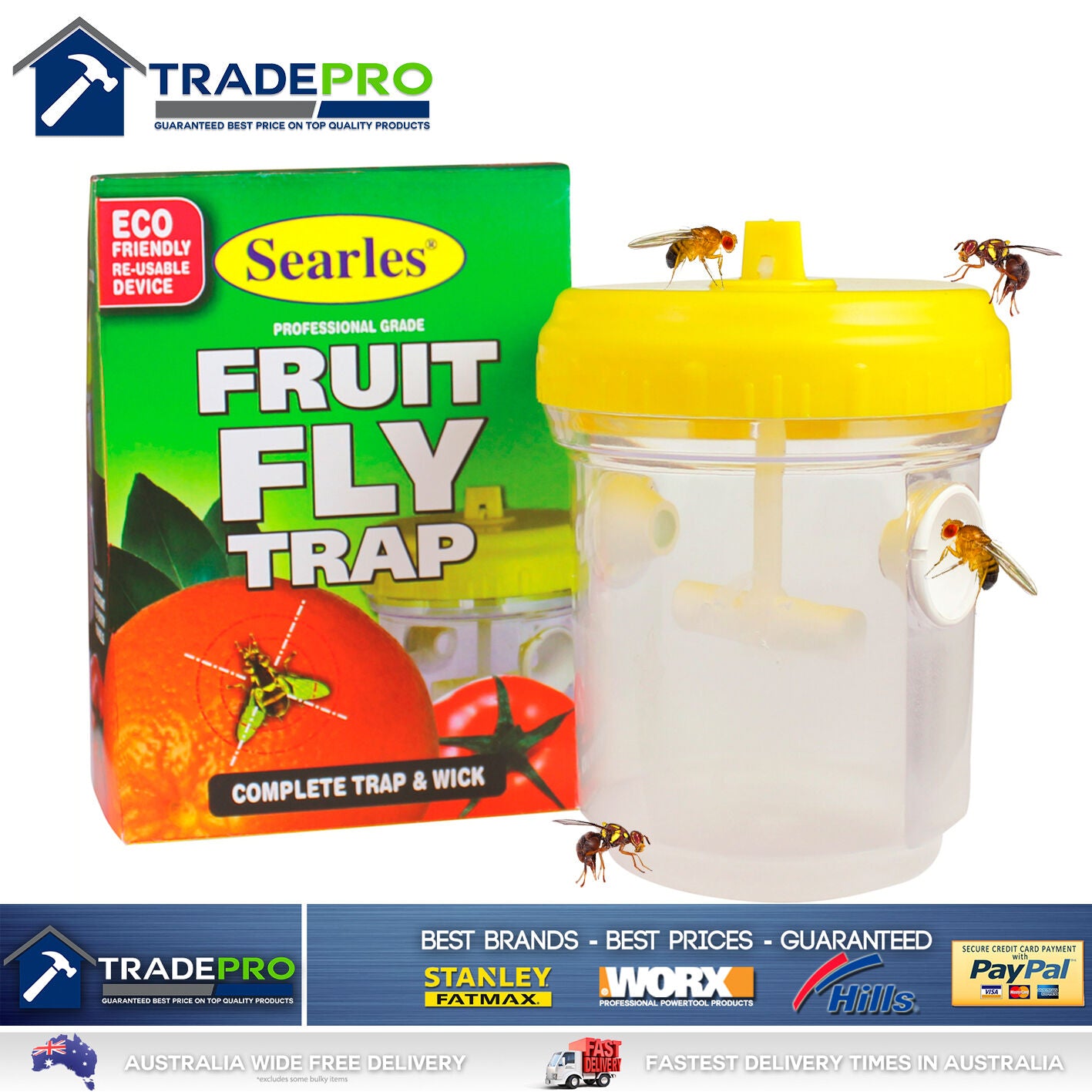 Fruit Fly Trap Searles® Ultimate with Wick Professional Fruit Fly Wasp Catcher