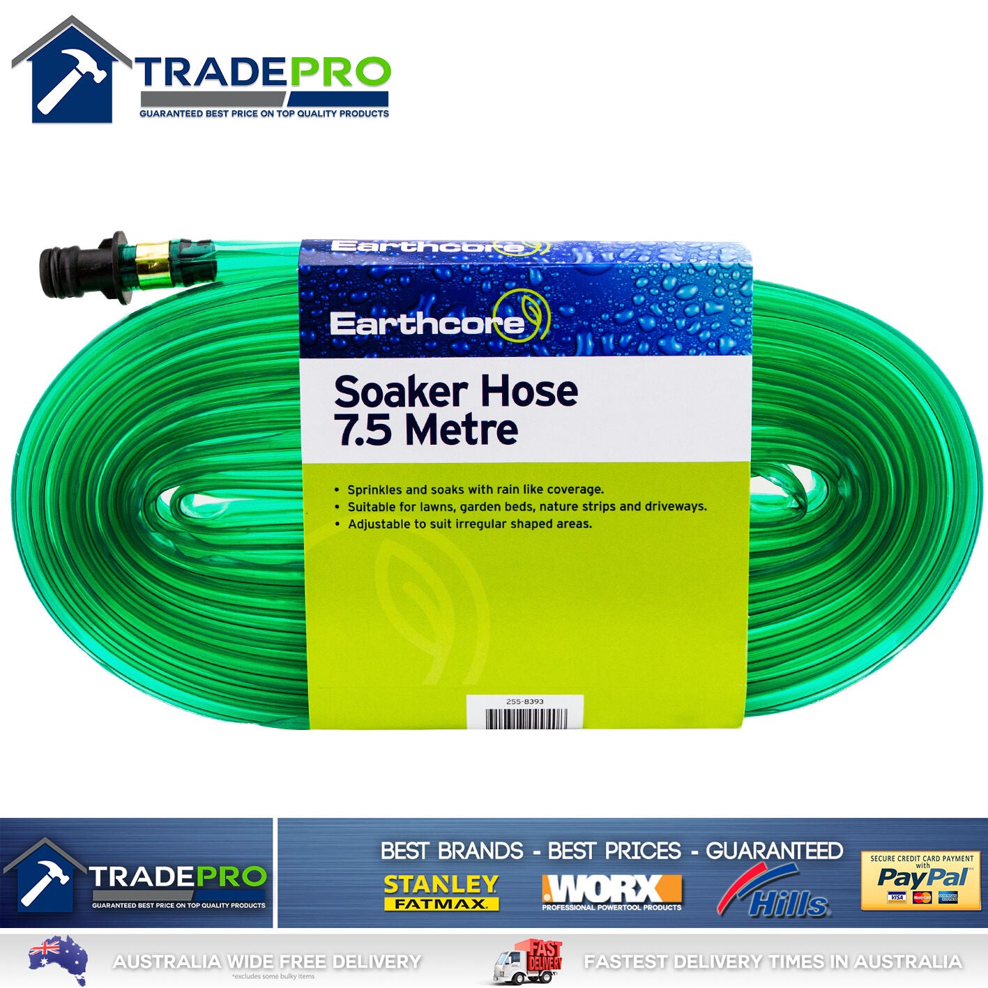 Soaker Hose 7.5m PRO Quality Earthcore® Garden Lawn Sprinkler Water Drip Tube