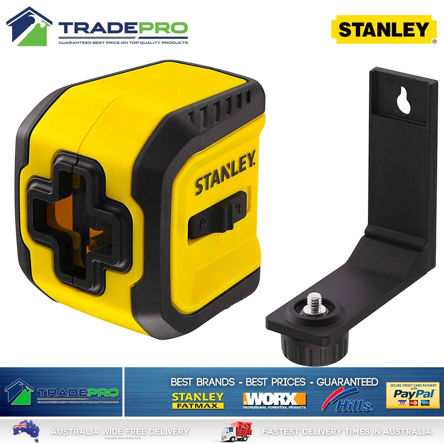 Stanley Cross Line Laser Red Leveling Distance Accurate Transversal Pendulum PRO