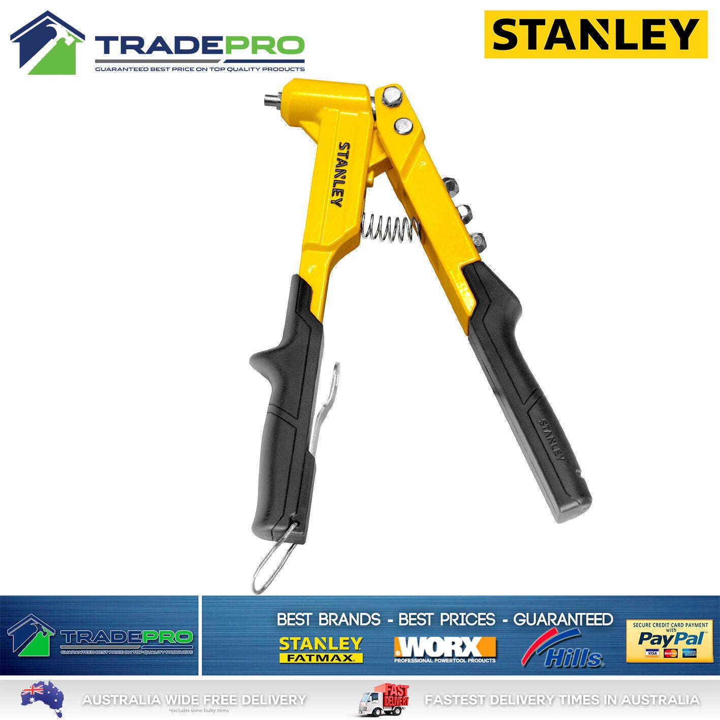 Rivet Gun Stanley Contractor Commercial Grade New Model PRO Pop Riveter MR100CG