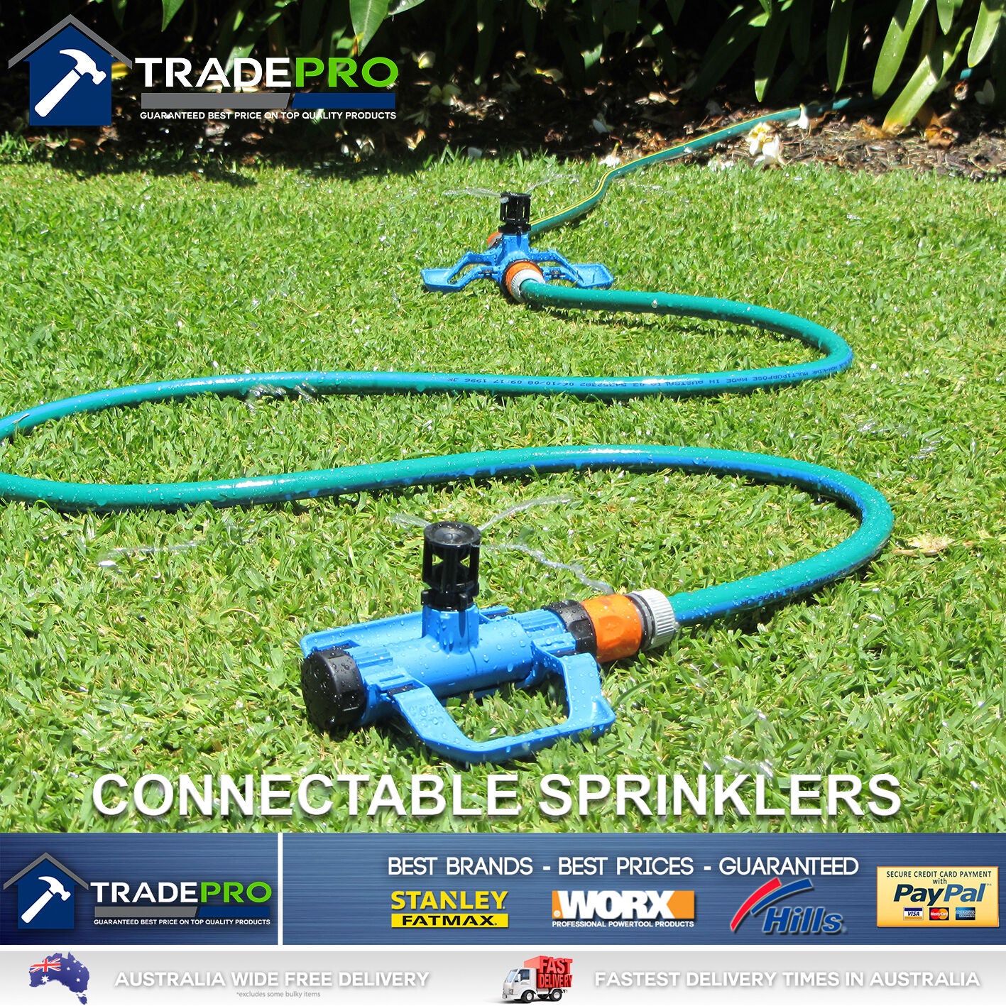 Wobble Tee Clever Drop Sprinkler New Aussie Model PRO Water Saving Grass Lawn