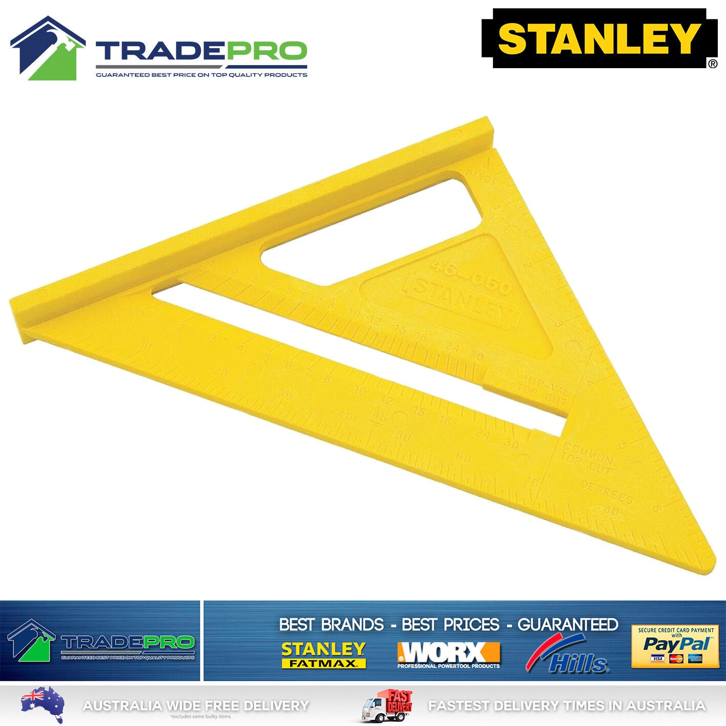 Stanley® Quick Square Combination 180mm 7" PRO Triangle Builders Right Angle