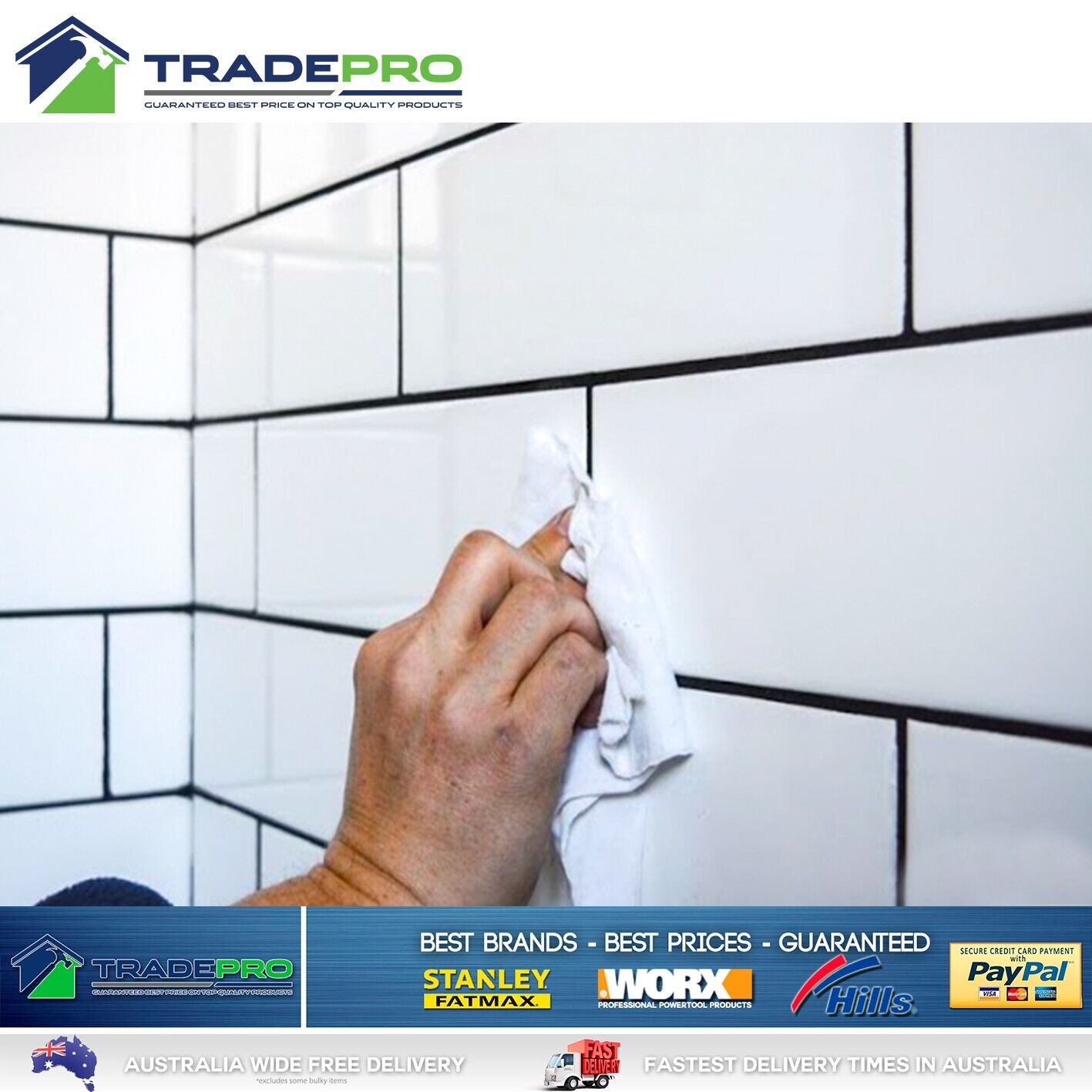 Tile Grout 800g Coloured Black Premix Dunlop Wall Floor In Outdoor Ready Powder