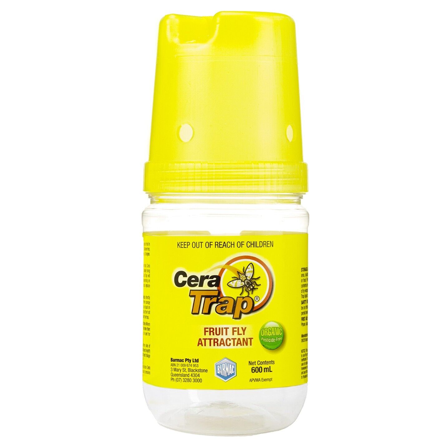 Fruit Fly Trap Cera Trap® 600ml Organic Fruitfly Catcher Natural Empty