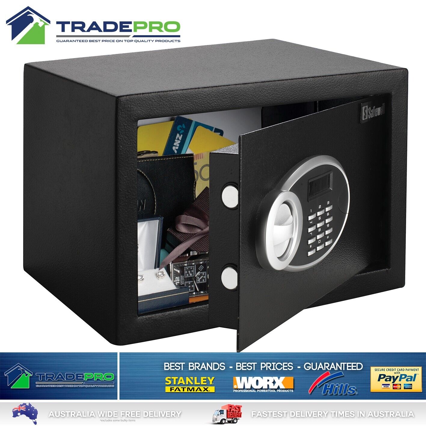 Genuine Sandleford® Safewell Anti Theft Digital Safe Lockable Lock Security PRO