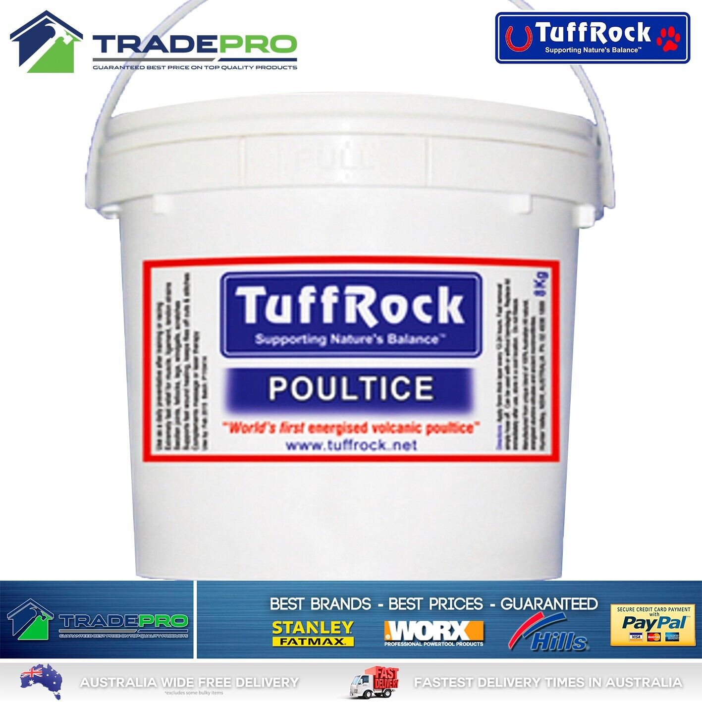 Tuffrock Poultice 8kg Equine Horse Wound Dressing Swell Healer Recovery PRO