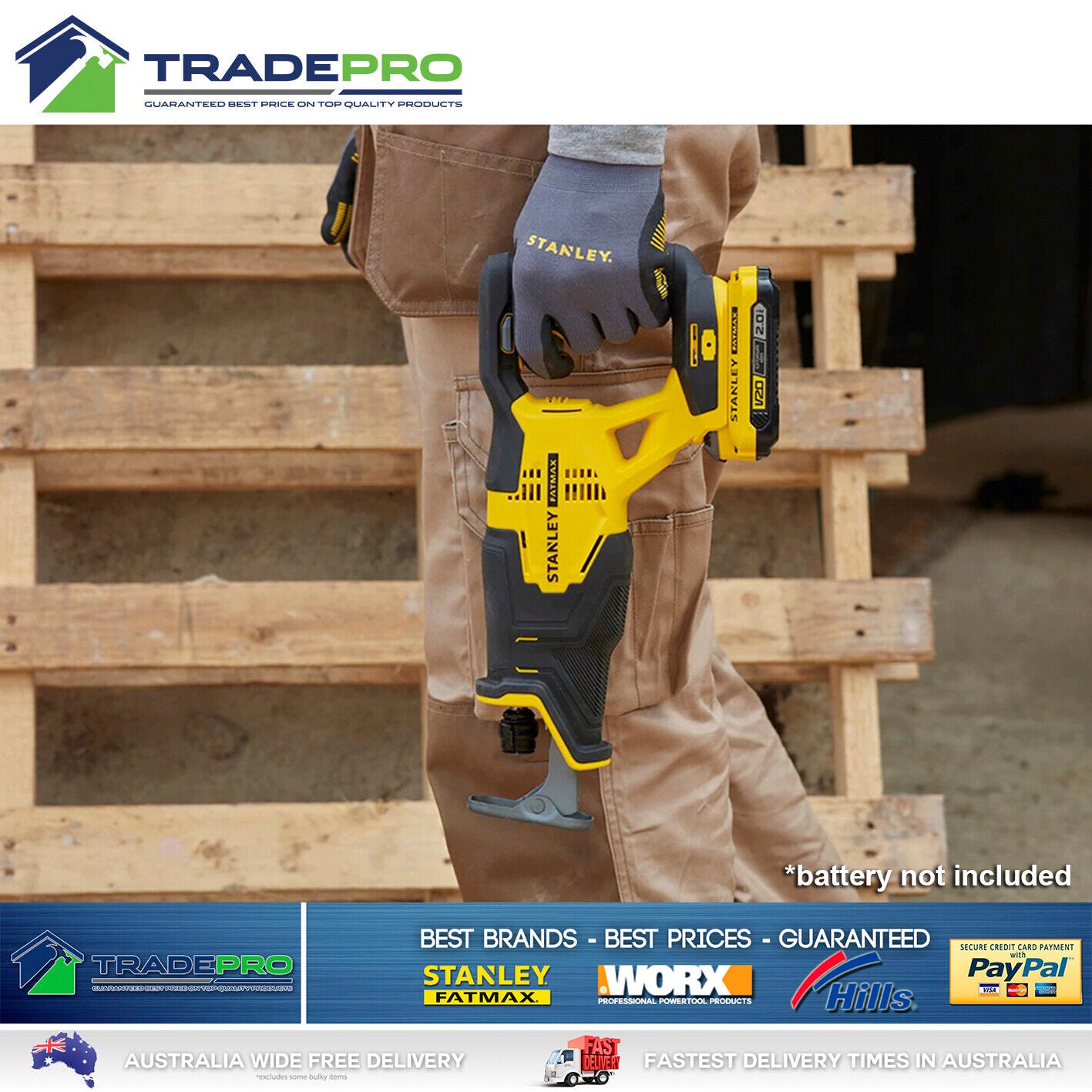 Stanley® Fatmax 18V Cordless Recipro Saw Reciprocating Cut SFMCS300B Tool Only