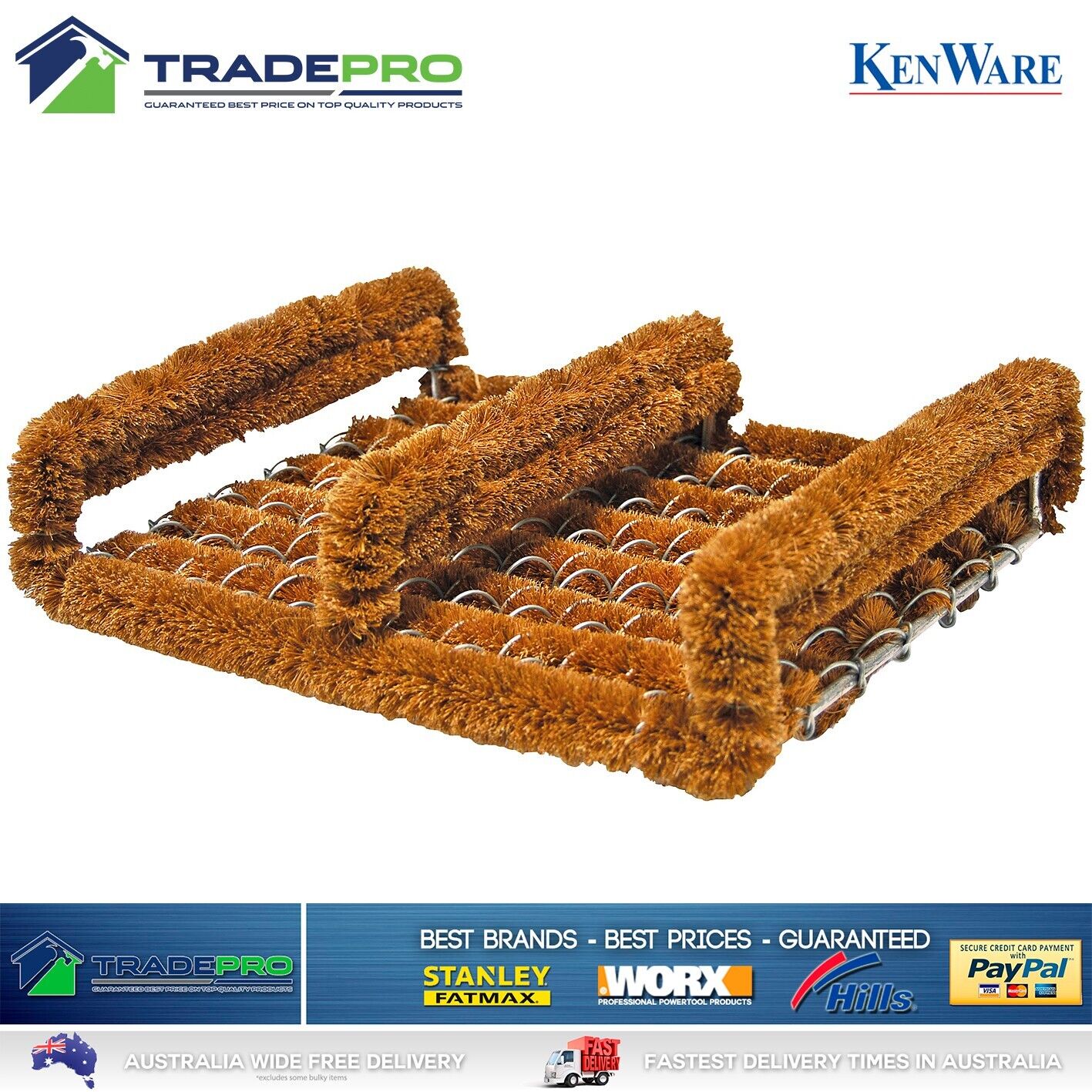 Boot Scraper Door Mat Coir Wire 36cm Shoe Cleaner Dirt Mud Remover Scrubber PRO