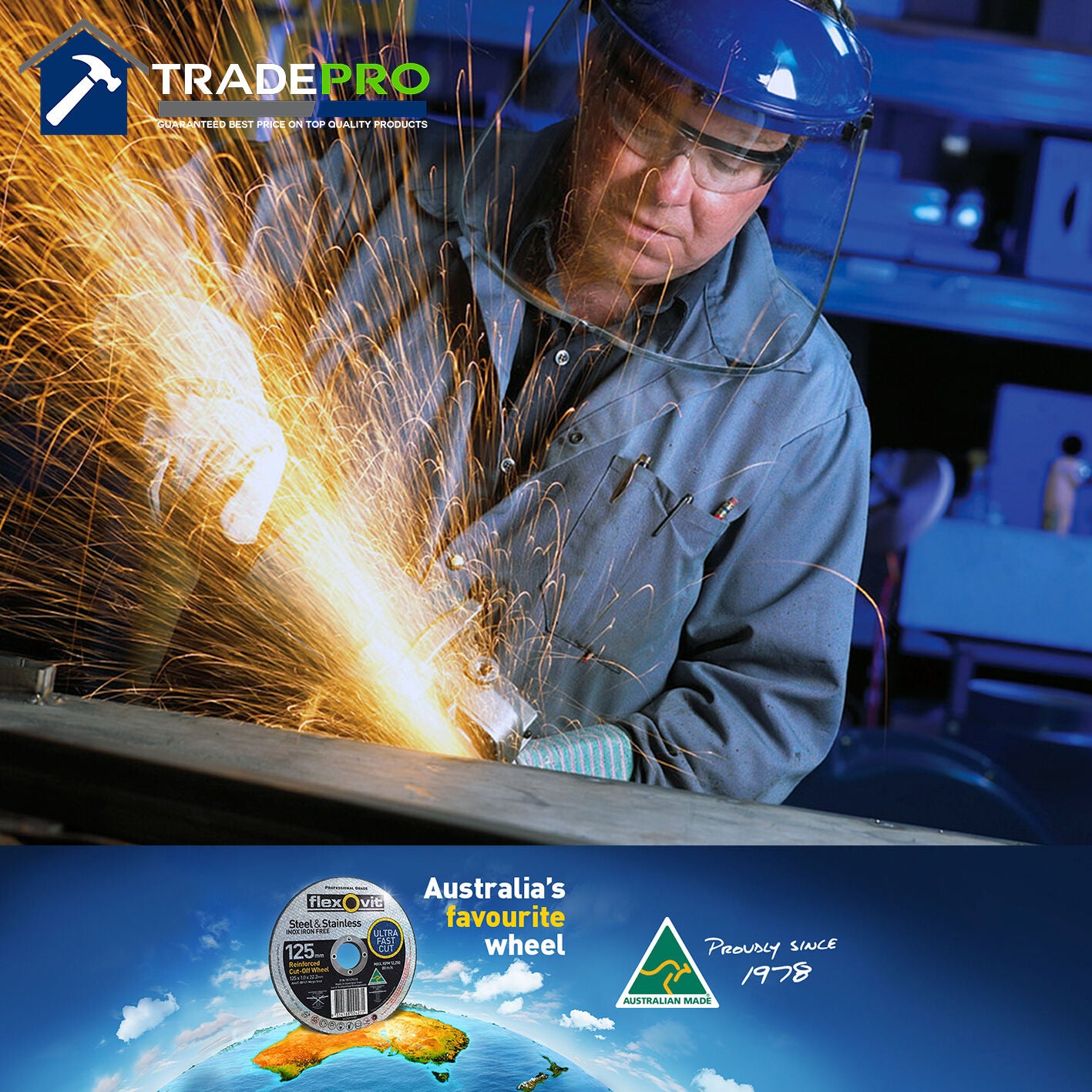 25x Metal Cut Off Wheel 115mm x22 1mm Flexovit® PRO Angle Grinder Cutting Discs