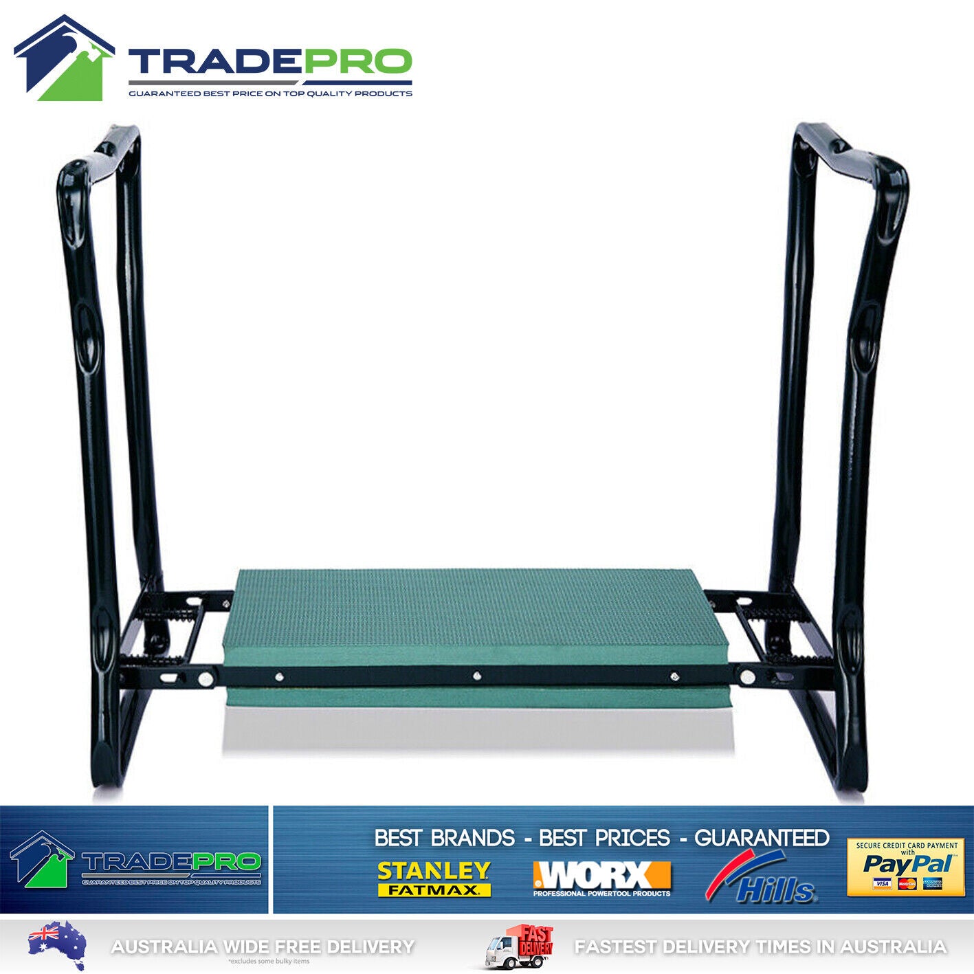 Garden Kneeler PRO 2 in 1 Folding Kneeling Pad Seat Padded Stool Gardening Bench
