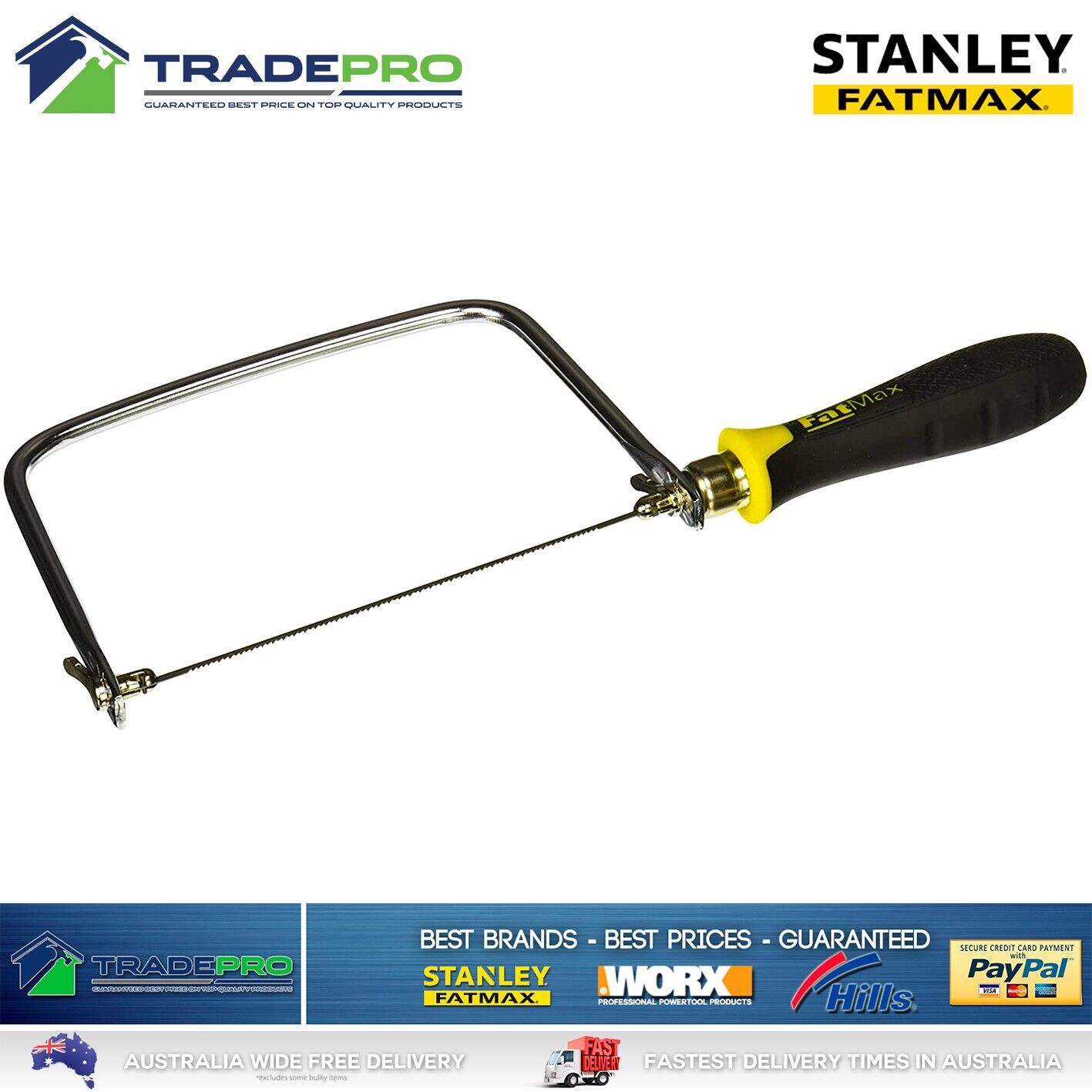 Stanley Coping Saw Fatmax PRO 250mm Handsaw 15TPI Wood Timber Fine Finish PRO