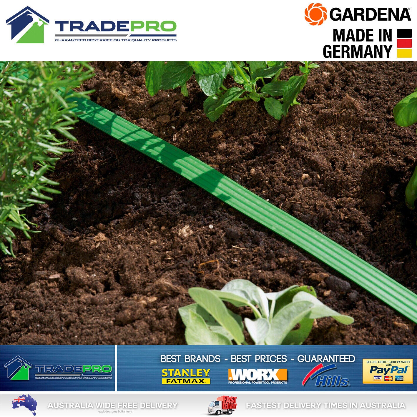 Soaker Hose 7.5m Gardena® Lay Flat German Garden Lawn Sprinkler Water Drip Tube