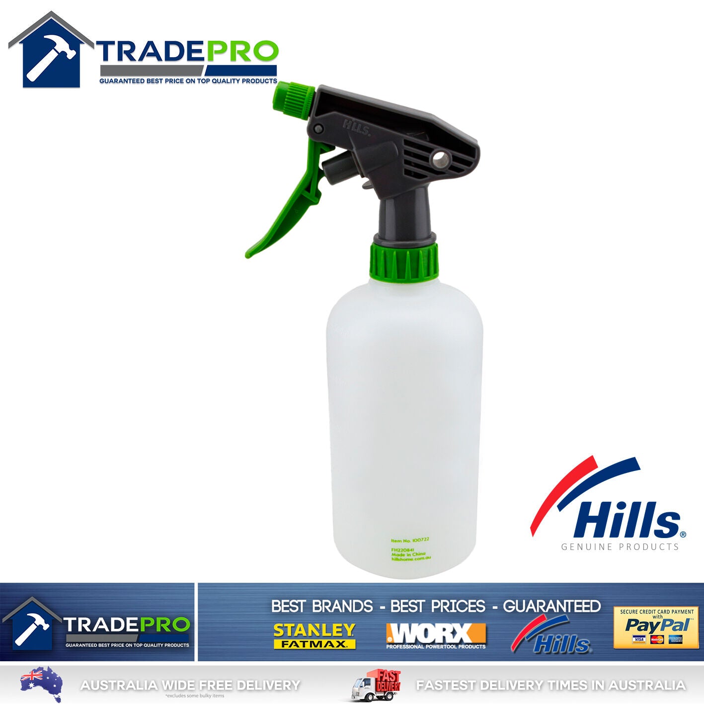Spray Bottle 500ml Hills® Trigger Gun Misting Sprayer Flowers Restaurant Cleaner